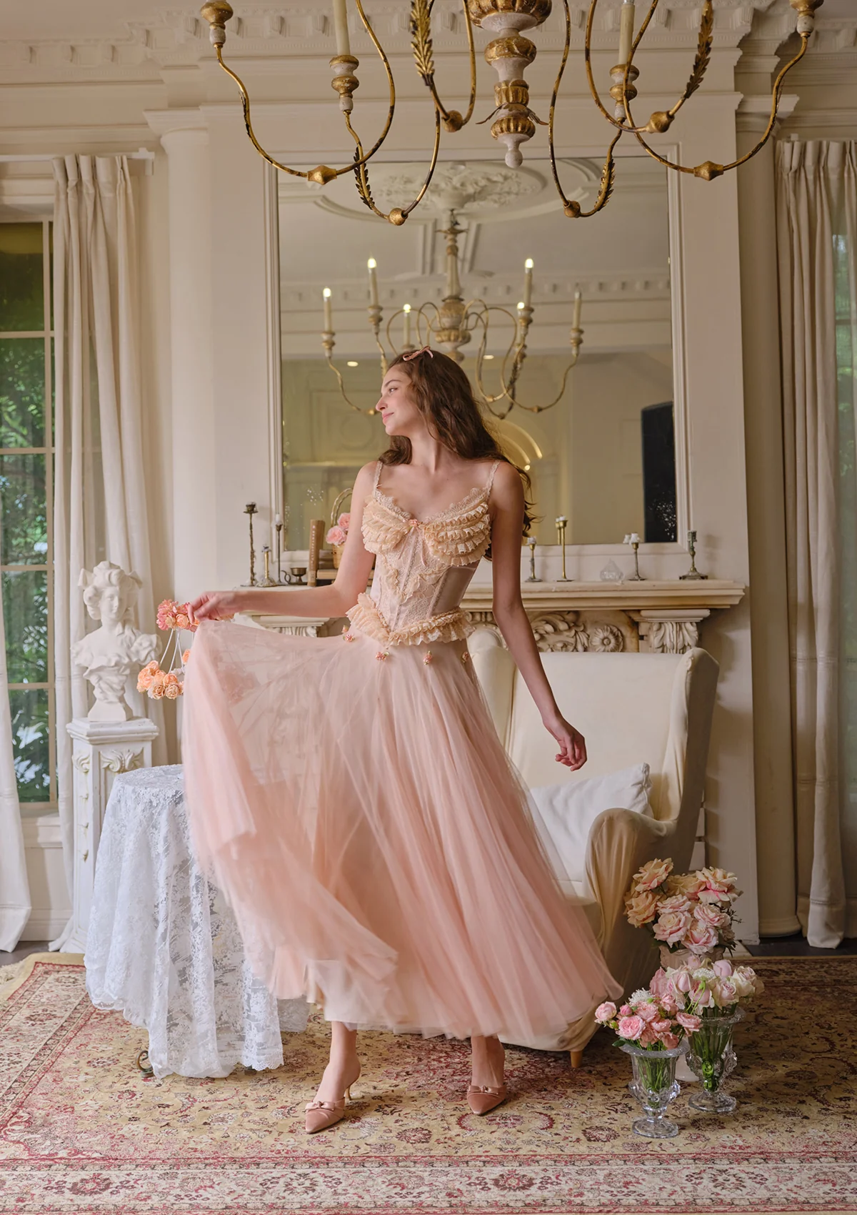 Peach Fairy Gauze Skirt - Thrancidy