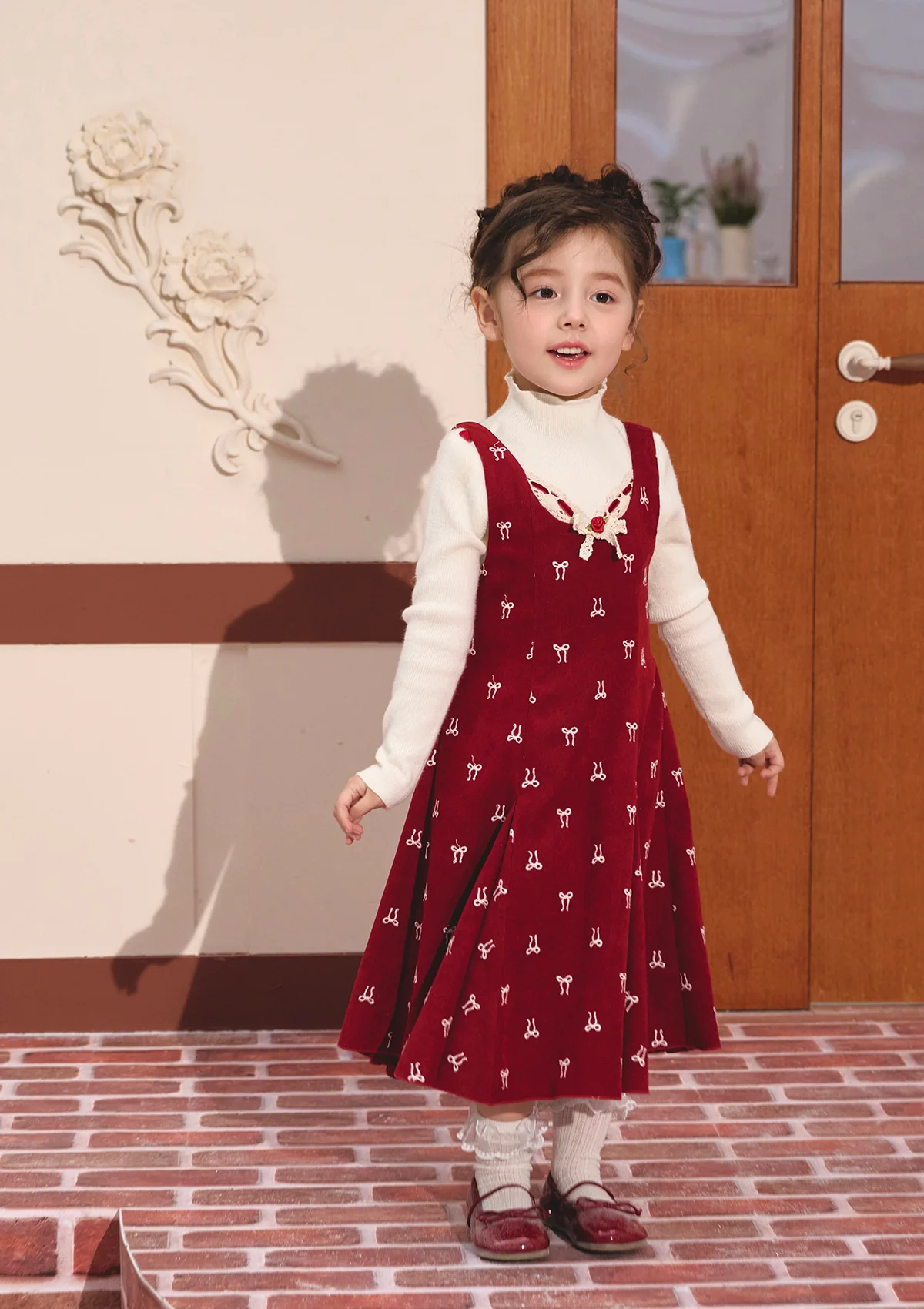 Toddler Girl Strawberry Newspaper Office Dress - Thrancidy