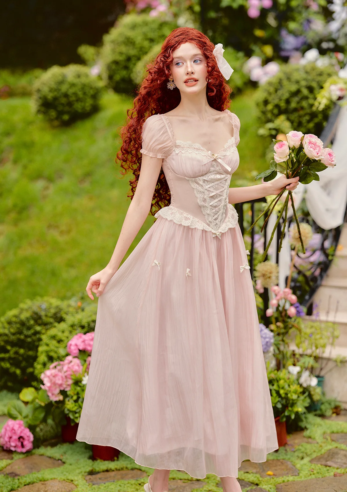 Pink Mist Fairy Corset Dress - Thrancidy