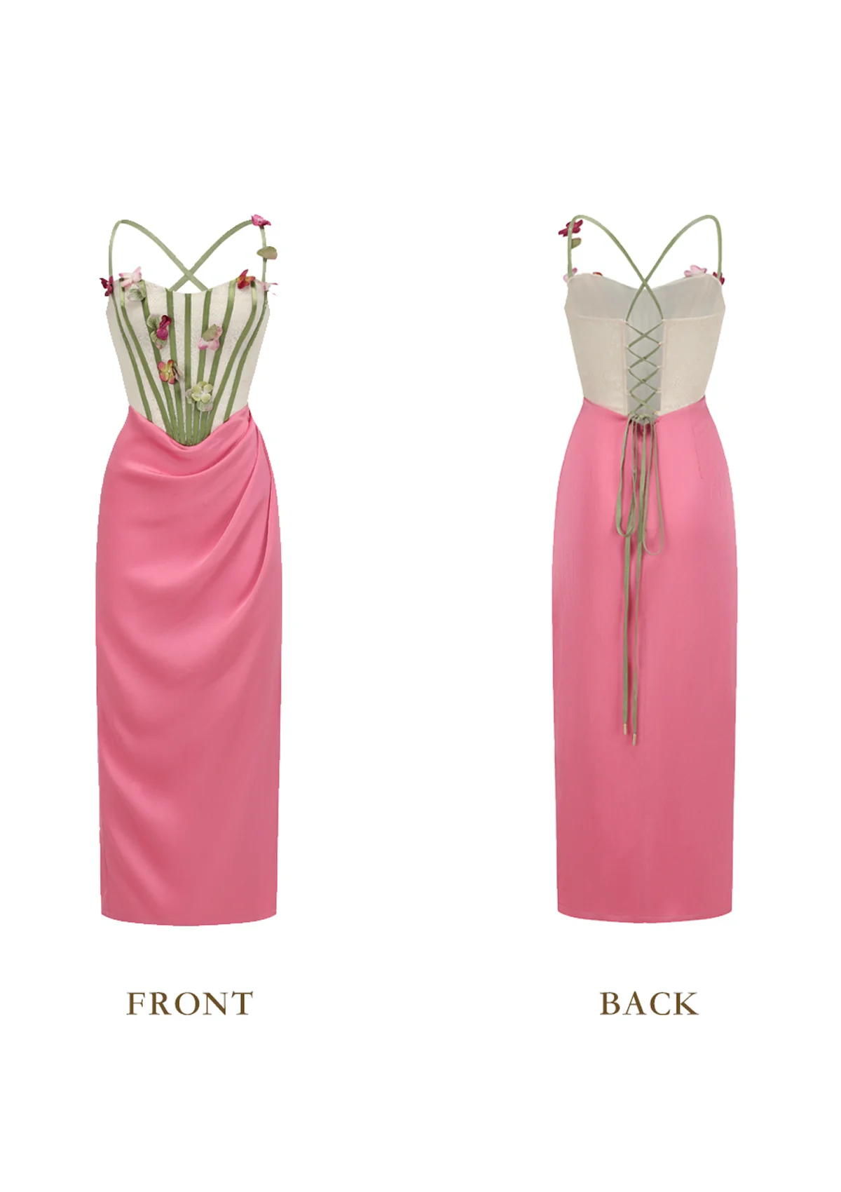 Flower Vine Phantom Corset Dress - Thrancidy