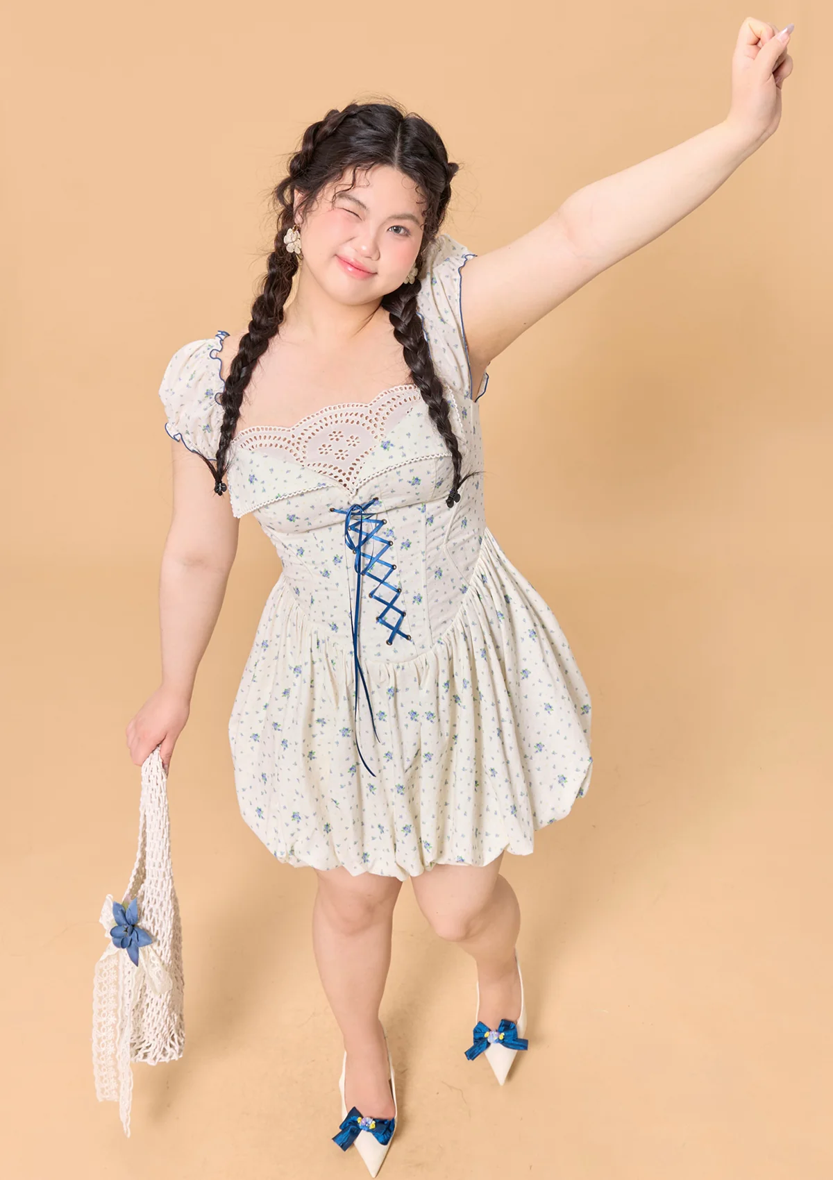 Curve & Plus Blueberry Jam Jar Dress - Thrancidy