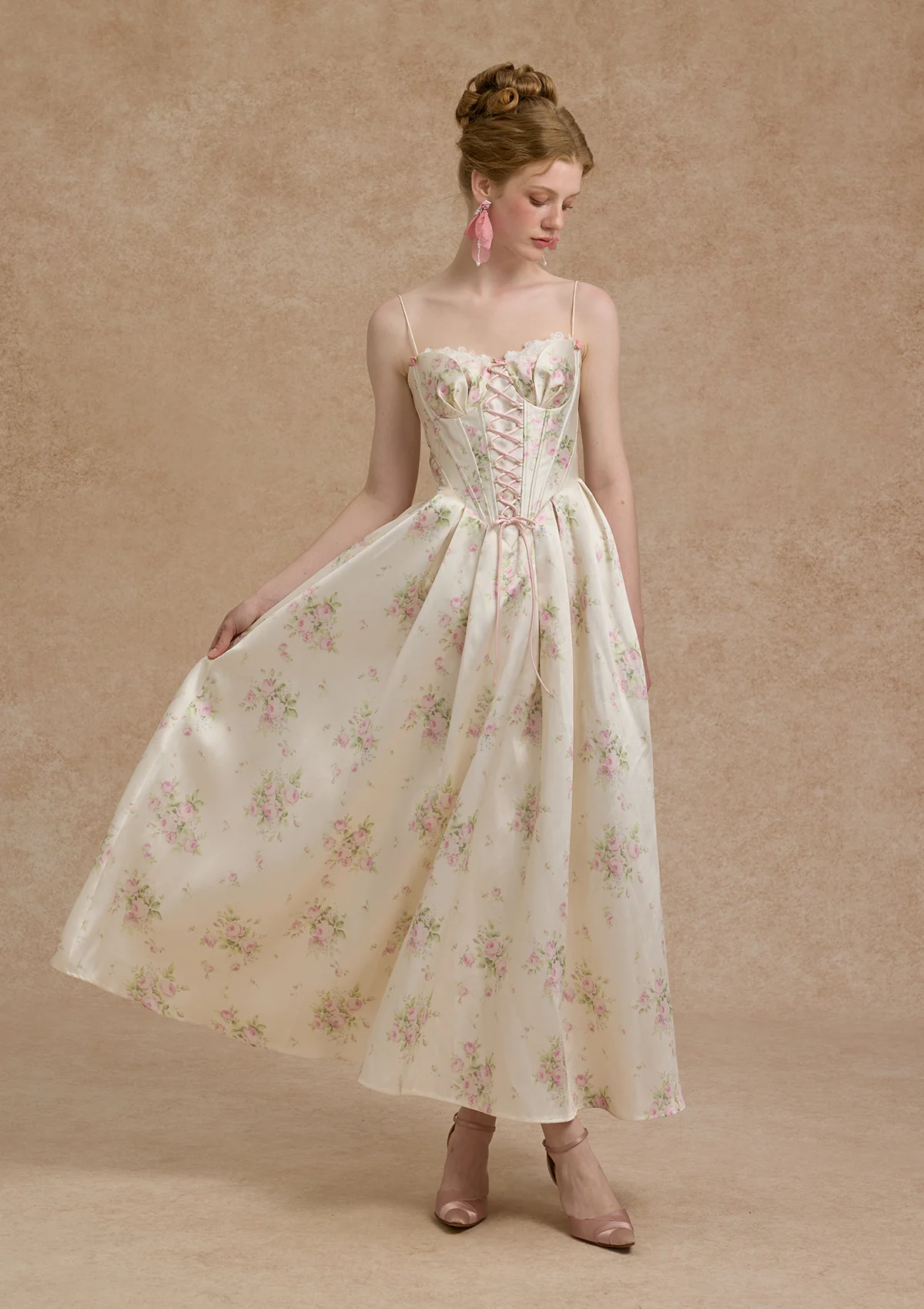 Love Flower Notes Corset Dress - Thrancidy