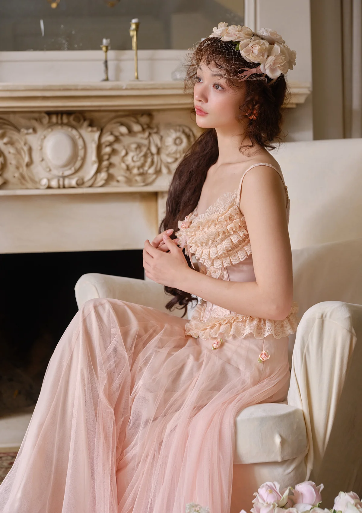 Peach Fairy Gauze Skirt - Thrancidy