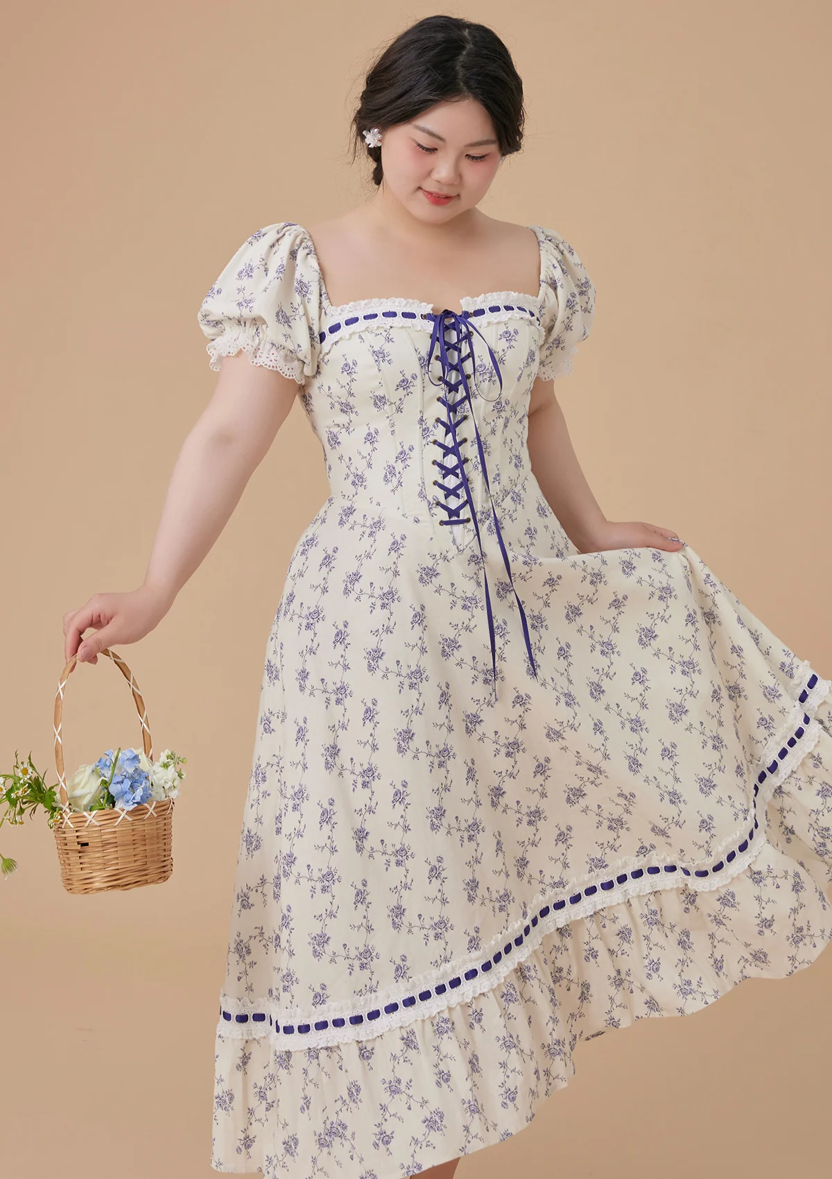 Curve & Plus Petrea Volubilis Corset Dress - Thrancidy