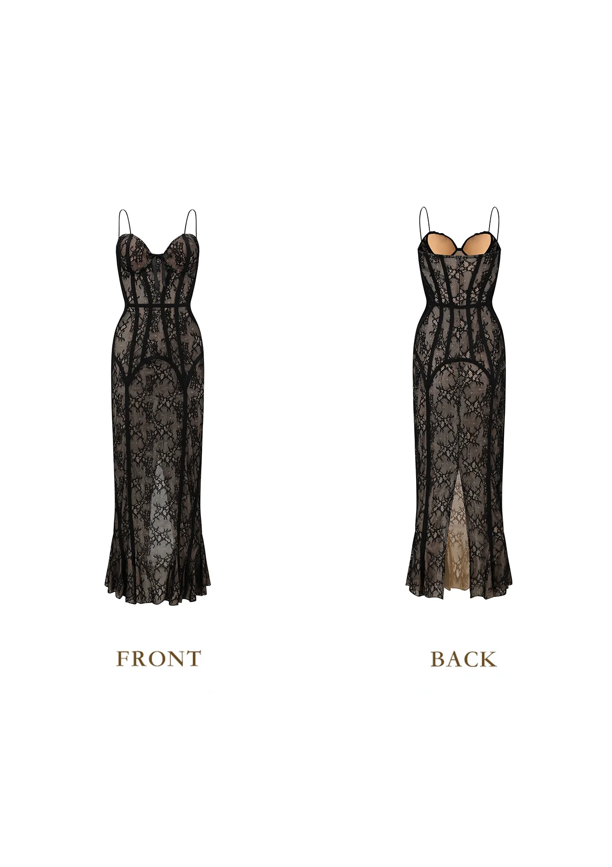 Black Moon Shade Corset Dress - Thrancidy