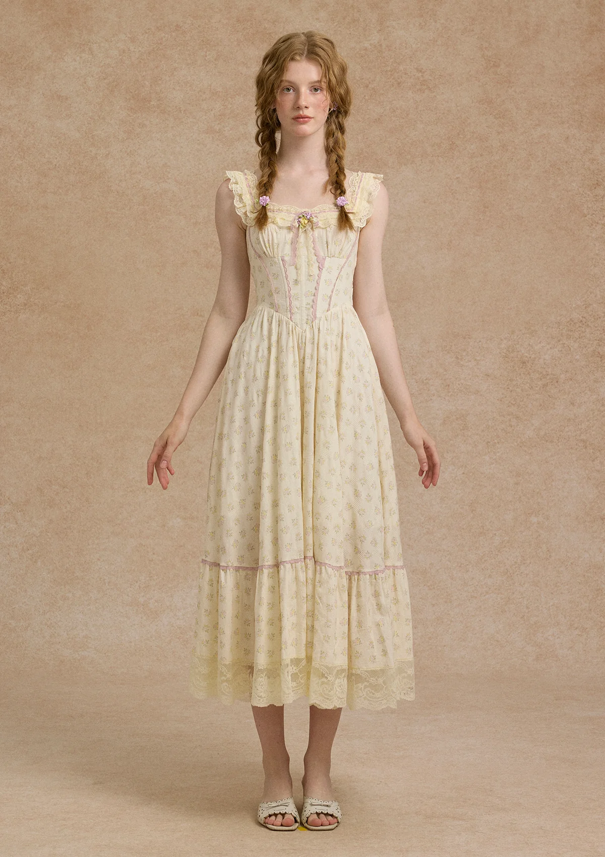 Cream Clove Corset Dress - Thrancidy