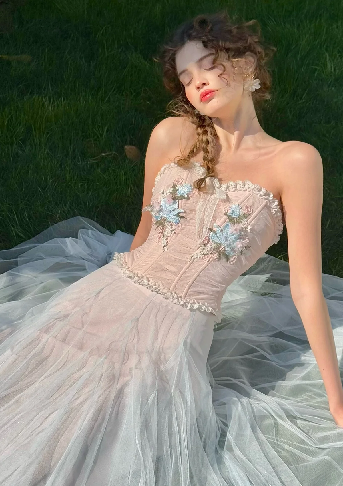 The Blue Lily Gauze Skirt - Thrancidy