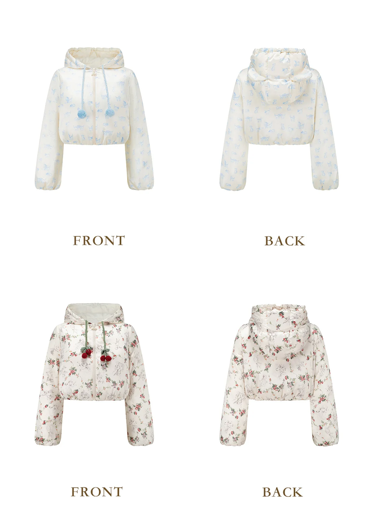 Berry Meow Meow Down Jacket - Thrancidy