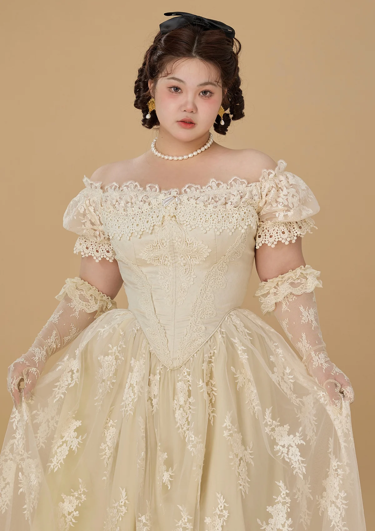 Curve & Plus The Tear of Blossom and Candle Corset Dress - Thrancidy