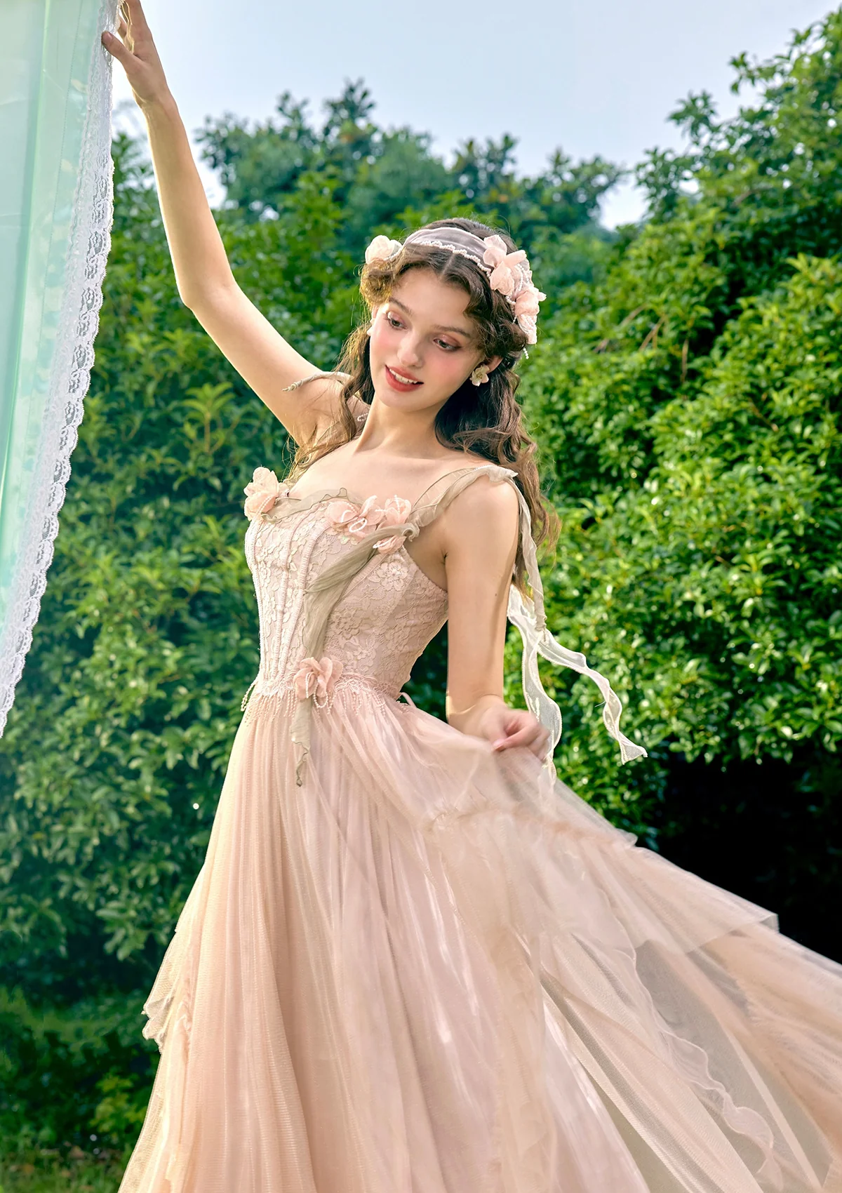 Flower Kissing Wonderland Corset Dress - Thrancidy