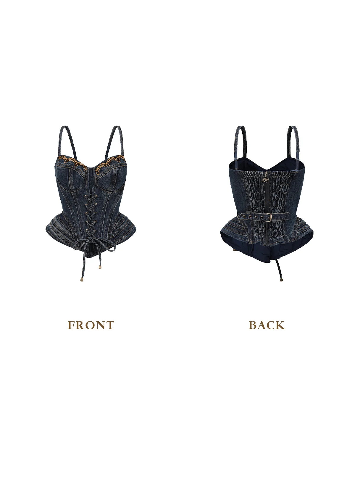 Cowgirl On The Run Denim Corset - Thrancidy