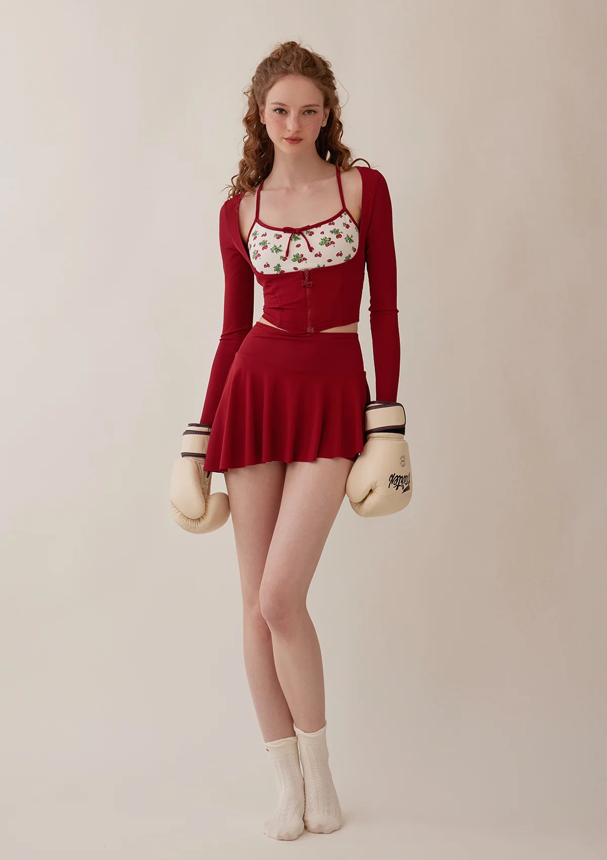 Vibrant Strawberry Sports Pantskirt - Thrancidy