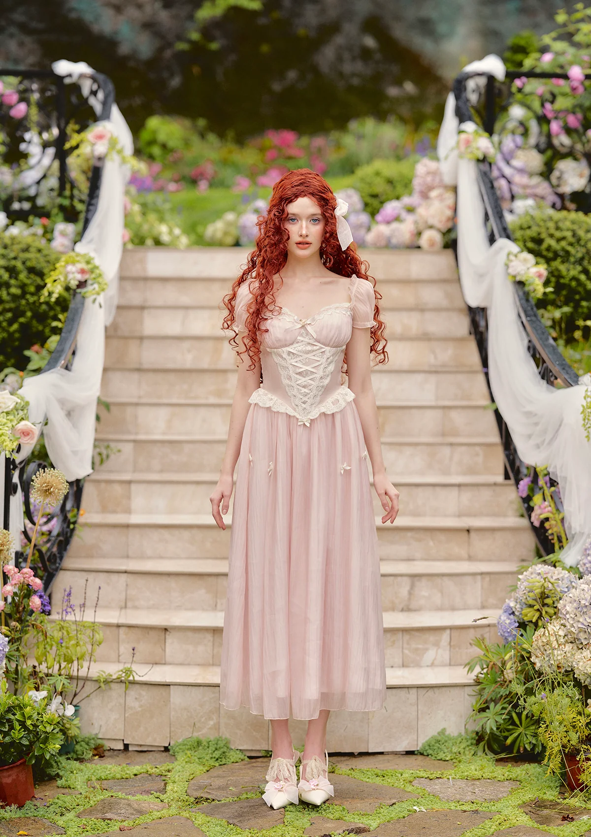Pink Mist Fairy Corset Dress - Thrancidy