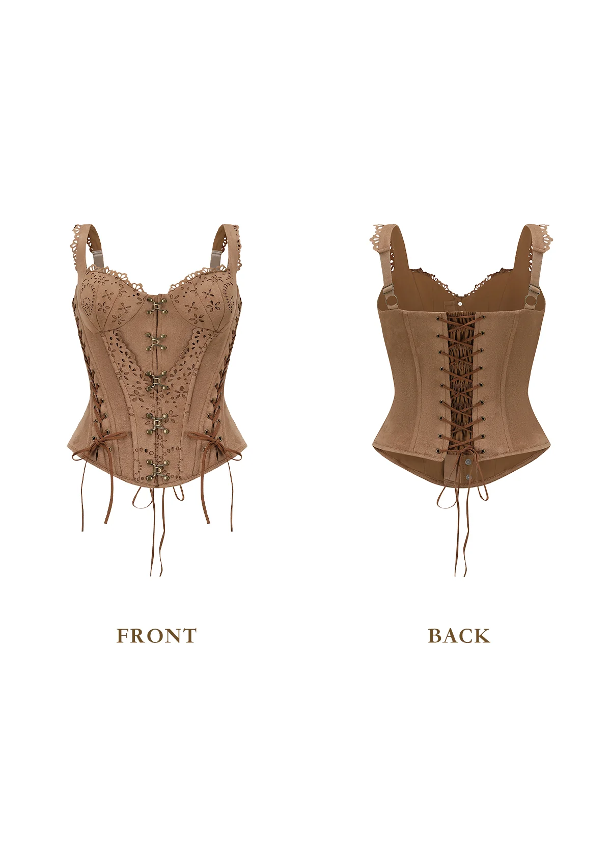 Chocolina Suede Corset - Thrancidy