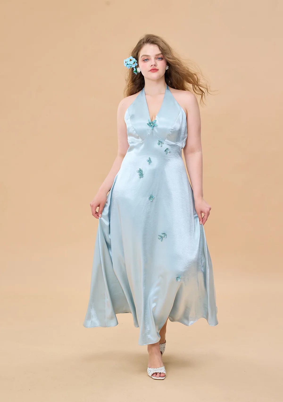 Curve & Plus Butterfly Pearl Dress - Thrancidy