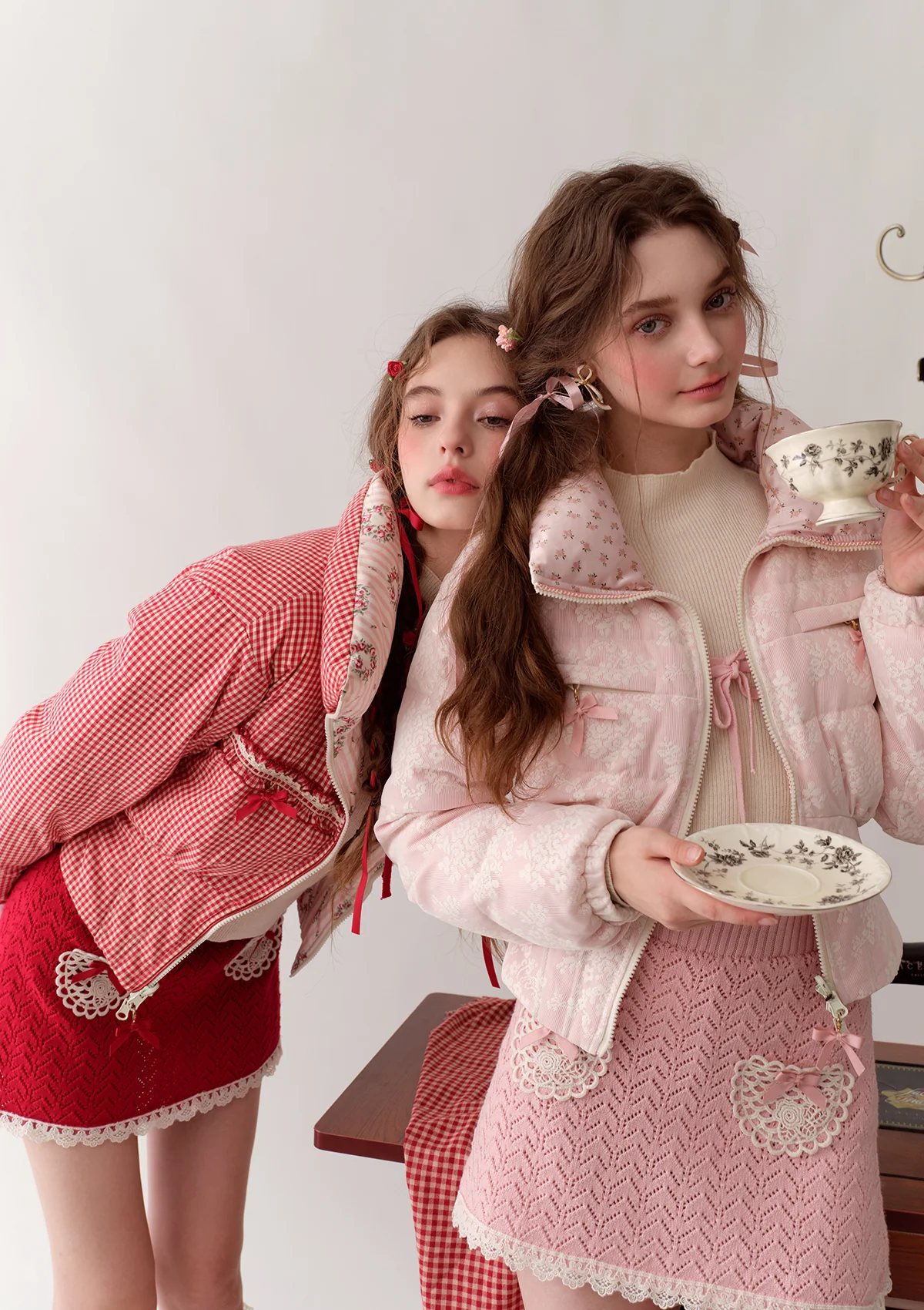 Strawberry Donazi Reversible 2-in-1 Down Jacket - Thrancidy