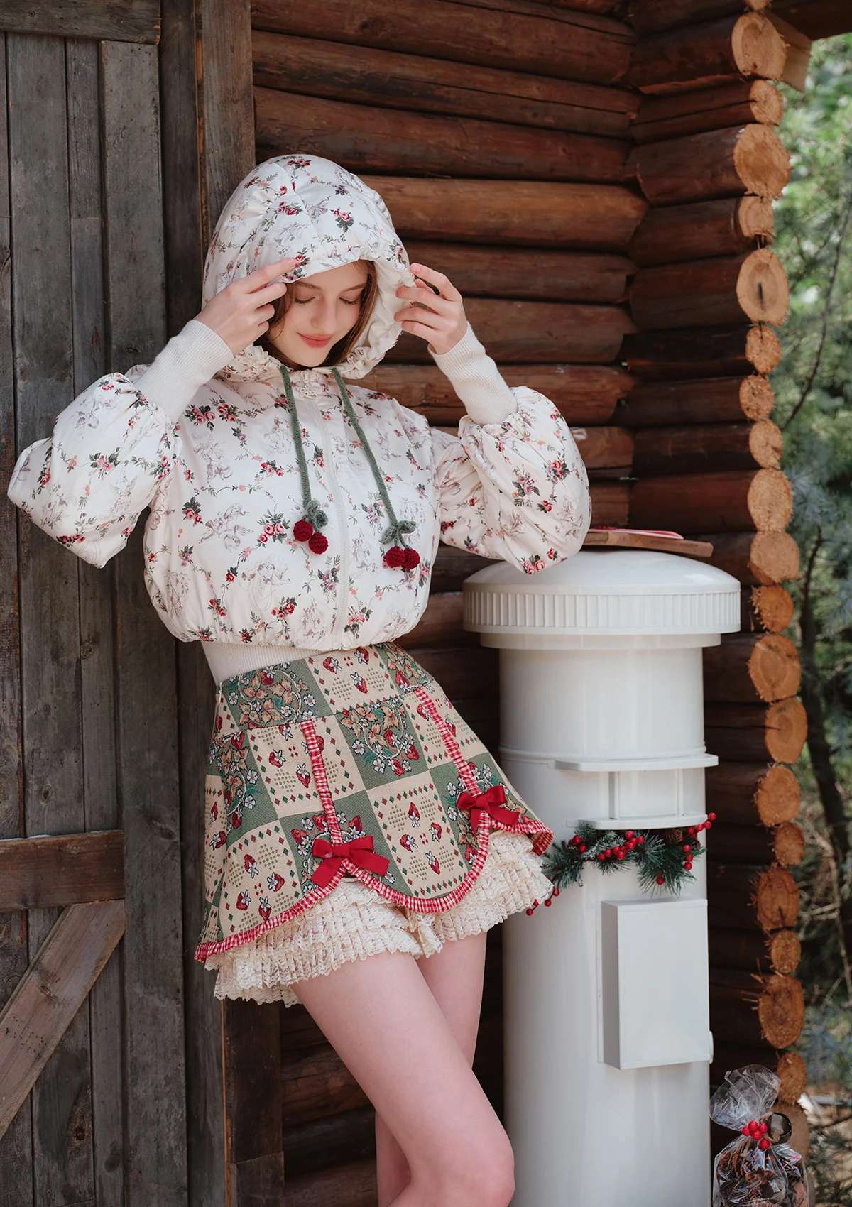 Berry Meow Meow Down Jacket - Thrancidy