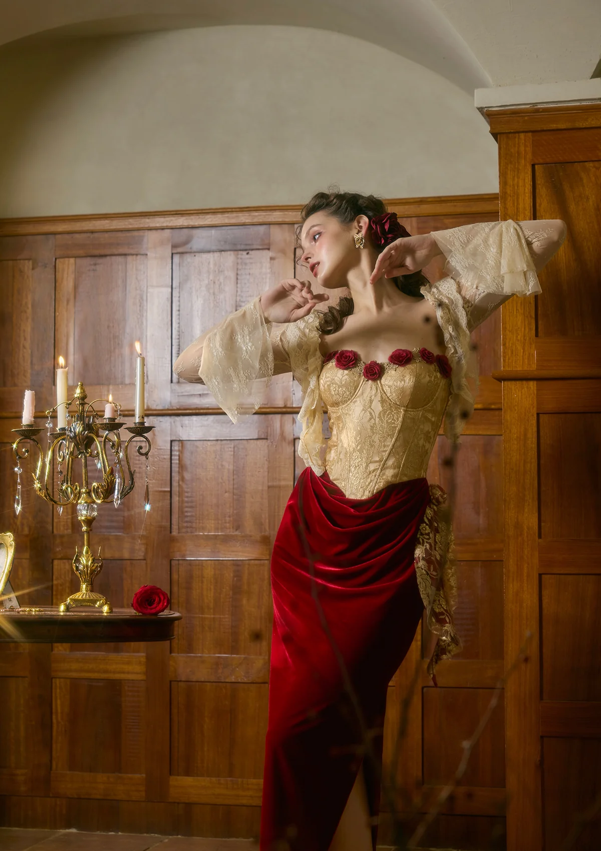 Wild Rosa in Spain Corset Dress - Thrancidy