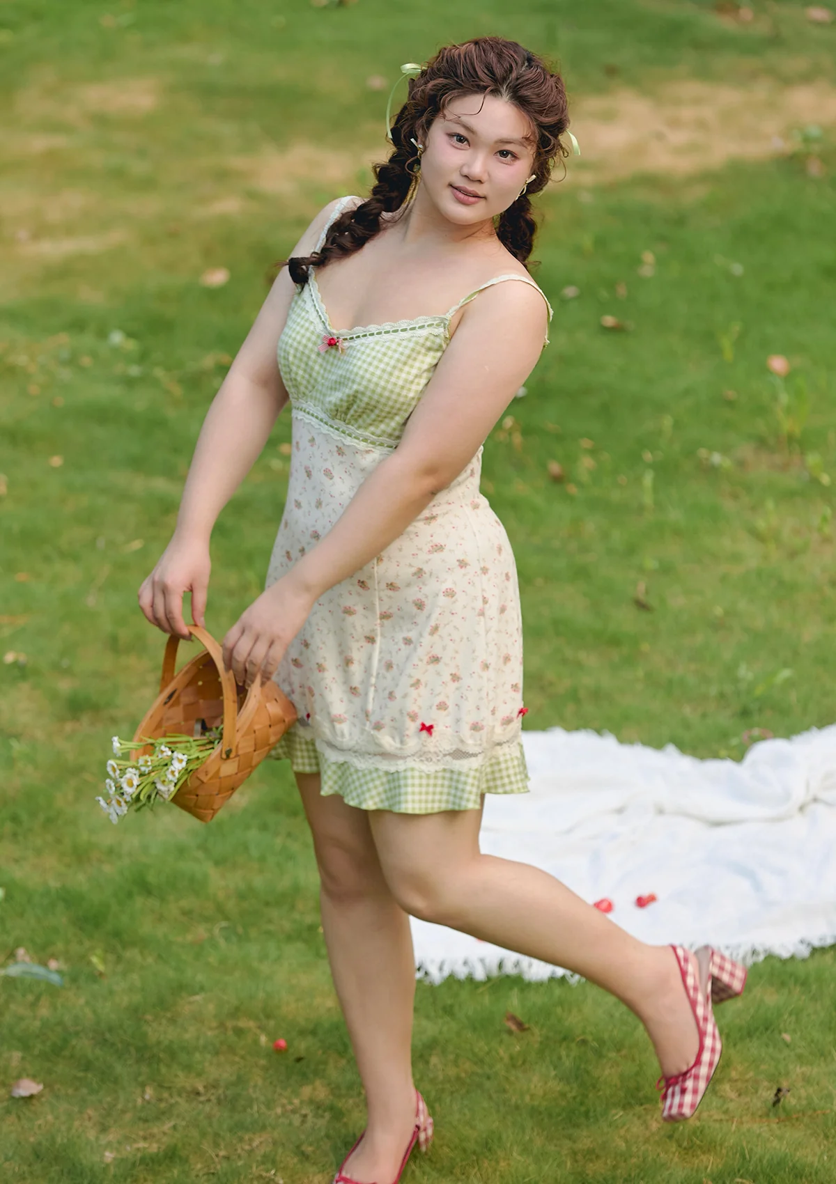 Curve & Plus Matcha Red Bean Dress - Thrancidy