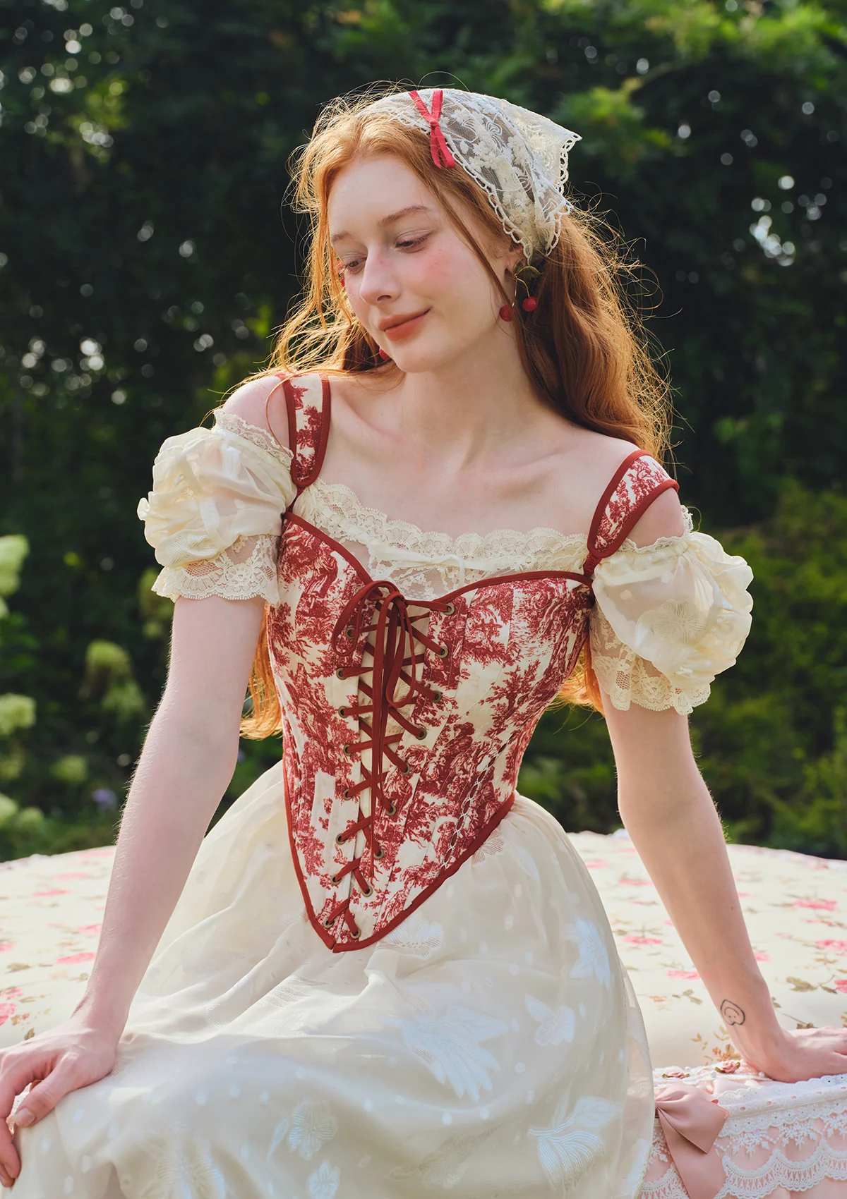 Red Winery Corset - Thrancidy