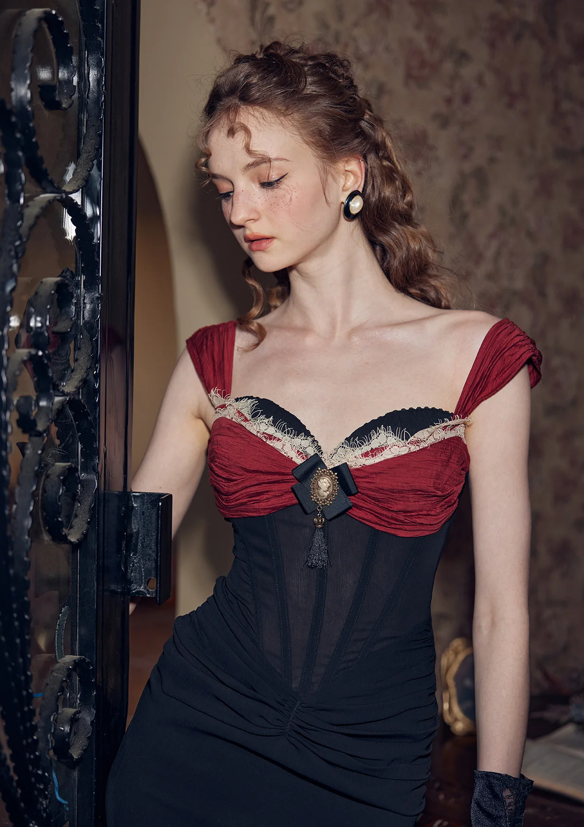 Shaking the Wine Glass Corset Dress - Thrancidy