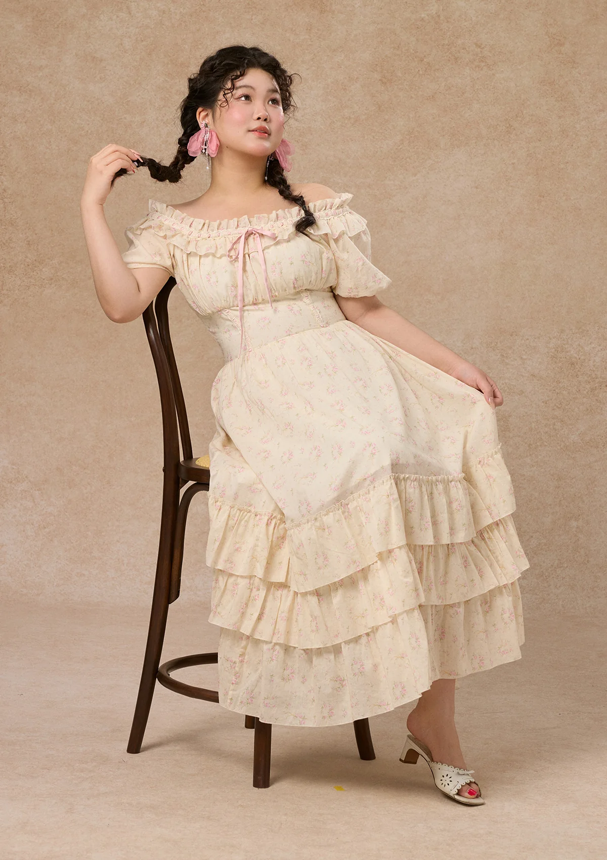 Curve&Plus Flower&Poetry Corset Dress - Thrancidy