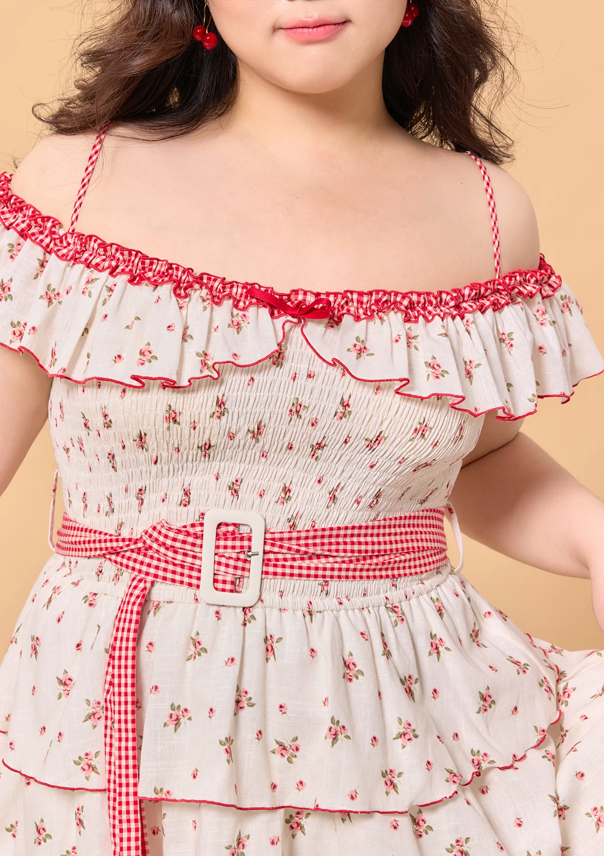 Curve & Plus Red Hood Maiden Dress - Thrancidy