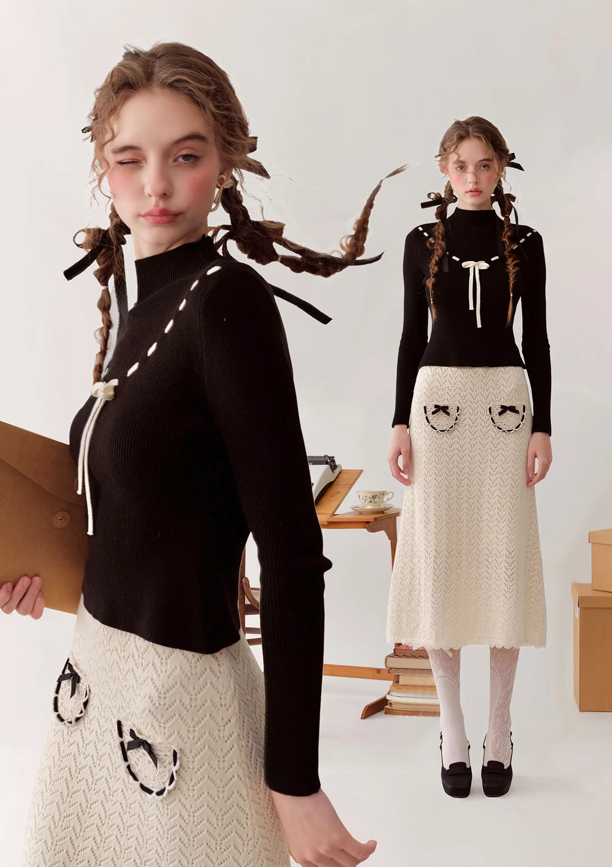 Strawberry Post Office Knit Bottom Shirt - Thrancidy