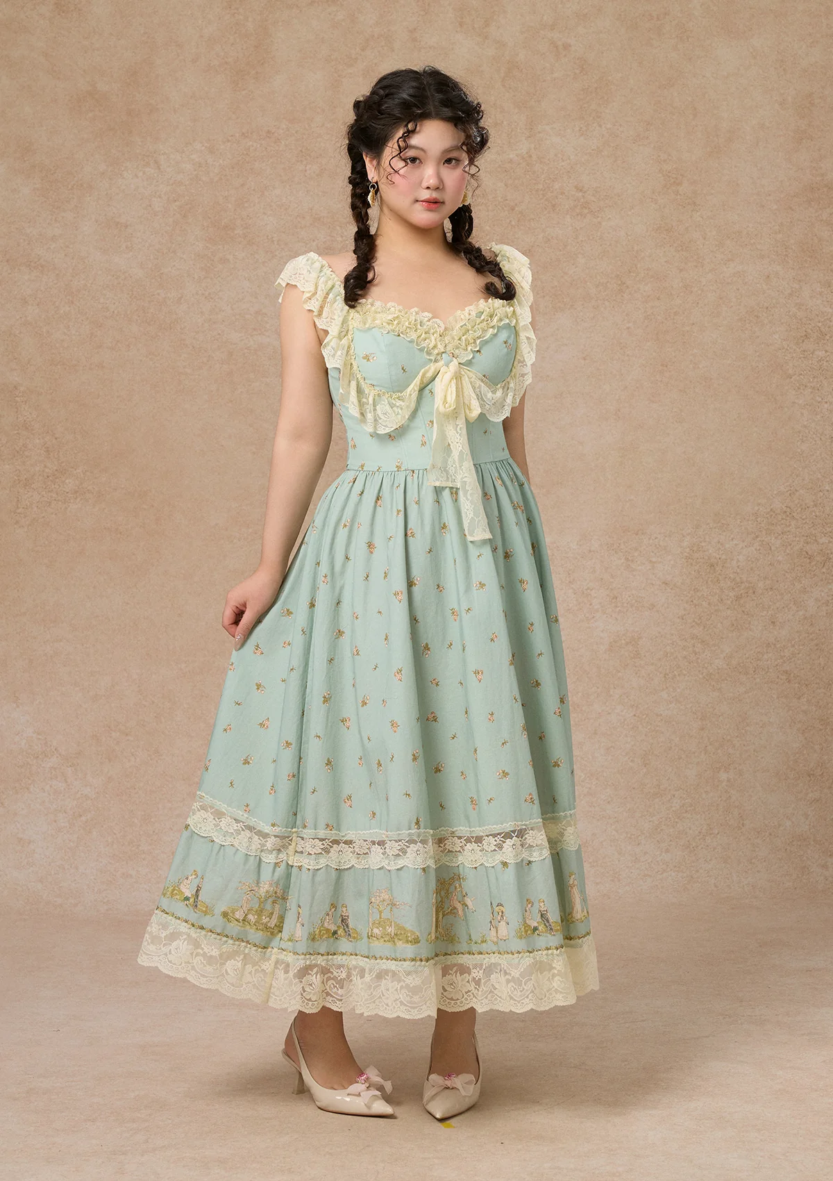 Curve&Plus Woodland Fairy Corset Dress (sleeveless) - Thrancidy