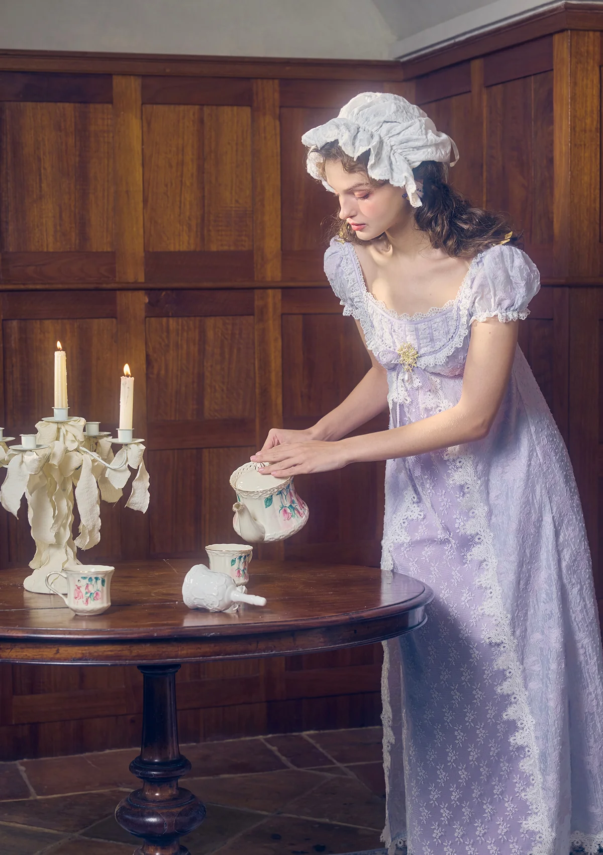 Monet's Irises Regency Dress - Thrancidy