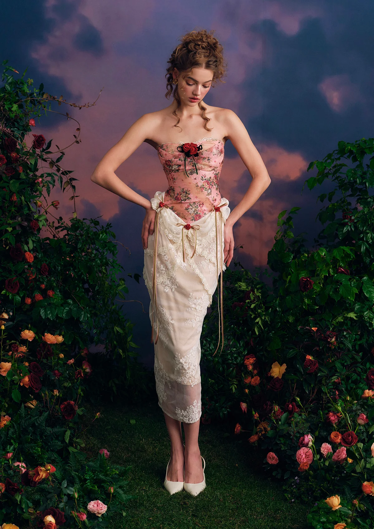 Rose Sous La Lune Corset Dress - Thrancidy