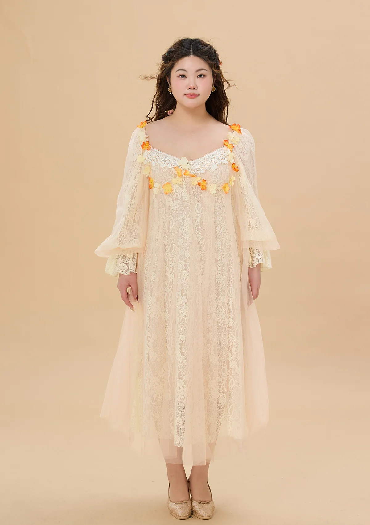 Curve & Plus Sunset & Orange Ocean Dress - Thrancidy