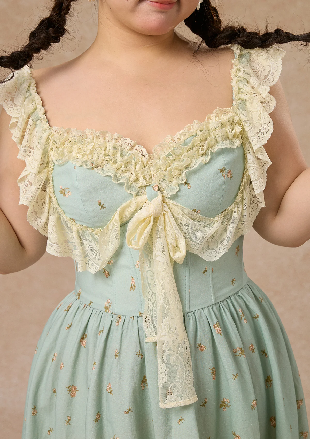 Curve&Plus Woodland Fairy Corset Dress (sleeveless) - Thrancidy