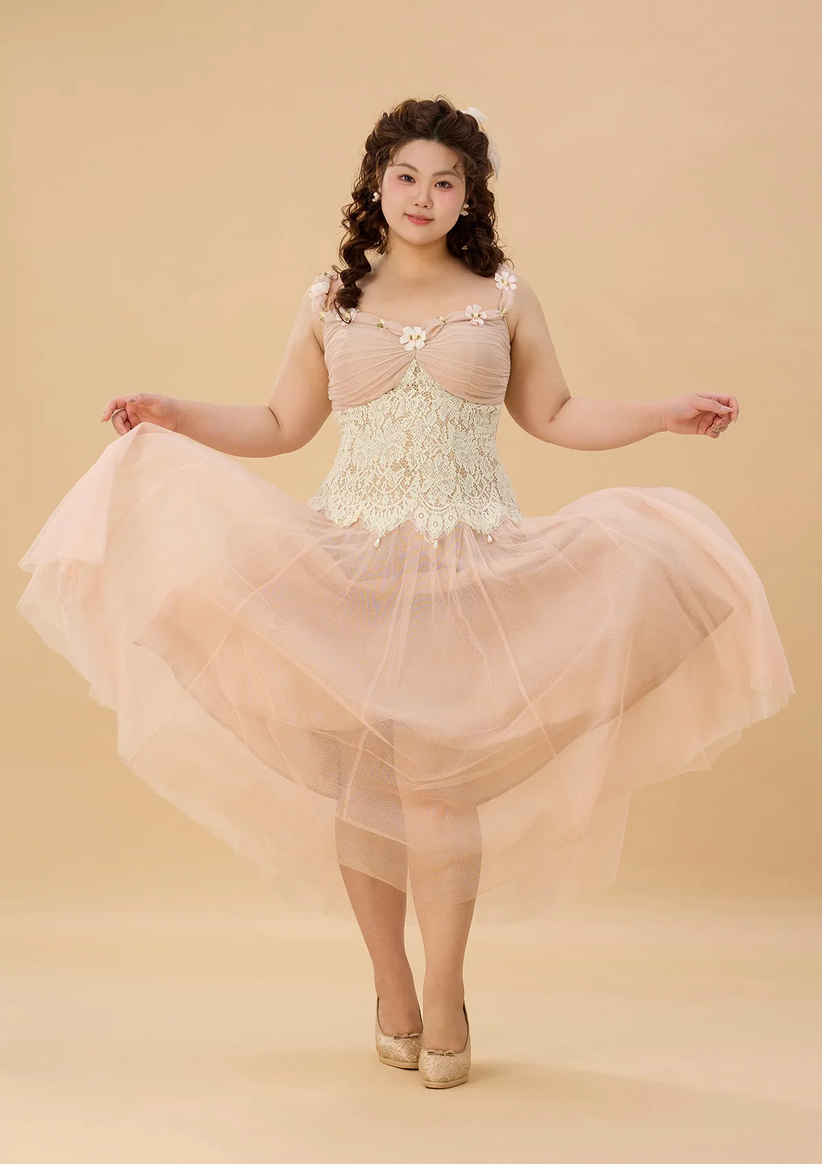 Curve & Plus Daisy Wind Chine Dress - Thrancidy