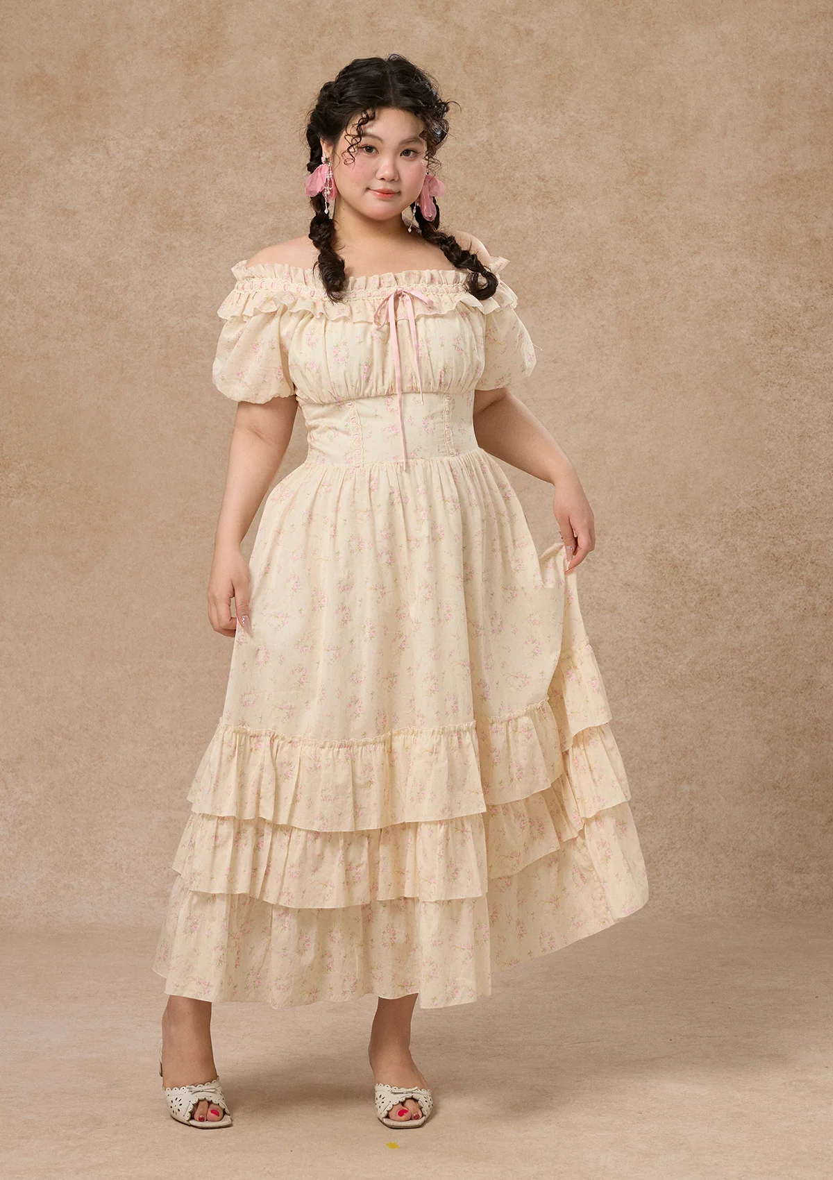 Curve&Plus Flower&Poetry Corset Dress - Thrancidy