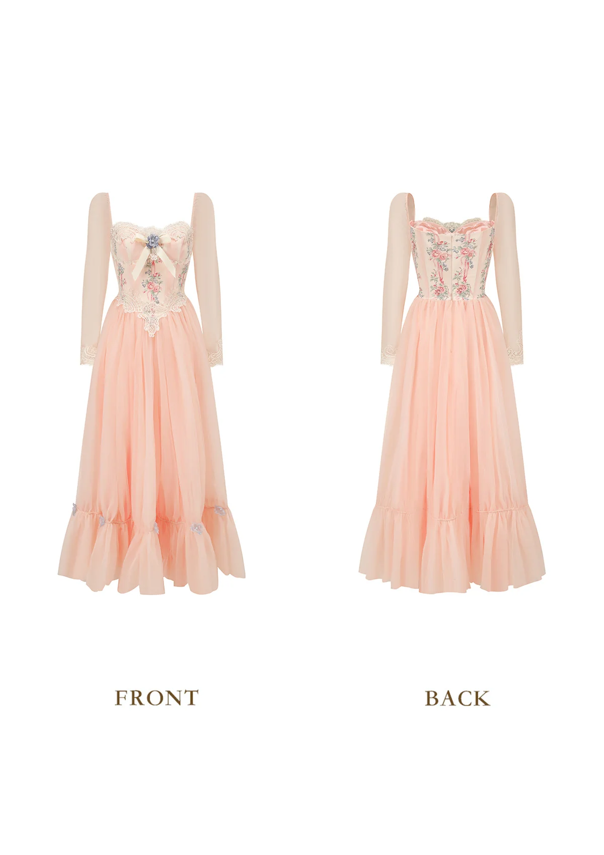 Annalise Long Sleeve Corset Dress - Thrancidy