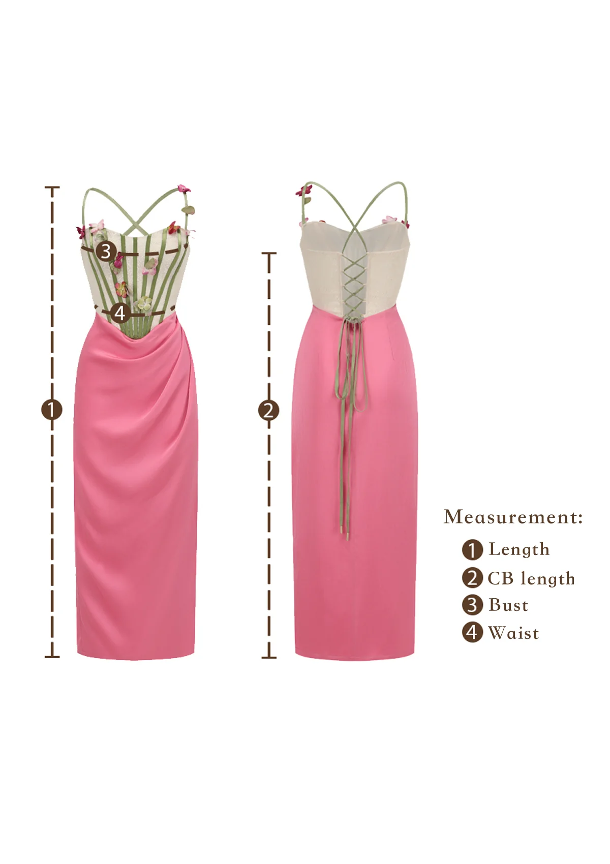 Flower Vine Phantom Corset Dress - Thrancidy