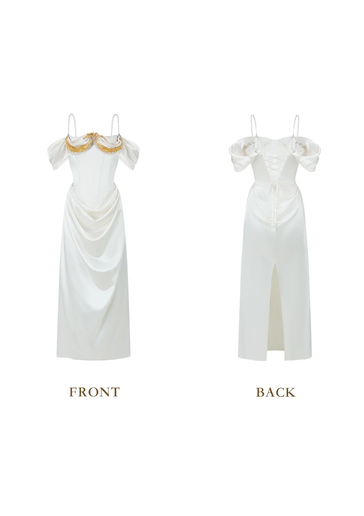 Ivory Maxi Corset Dress - Thrancidy