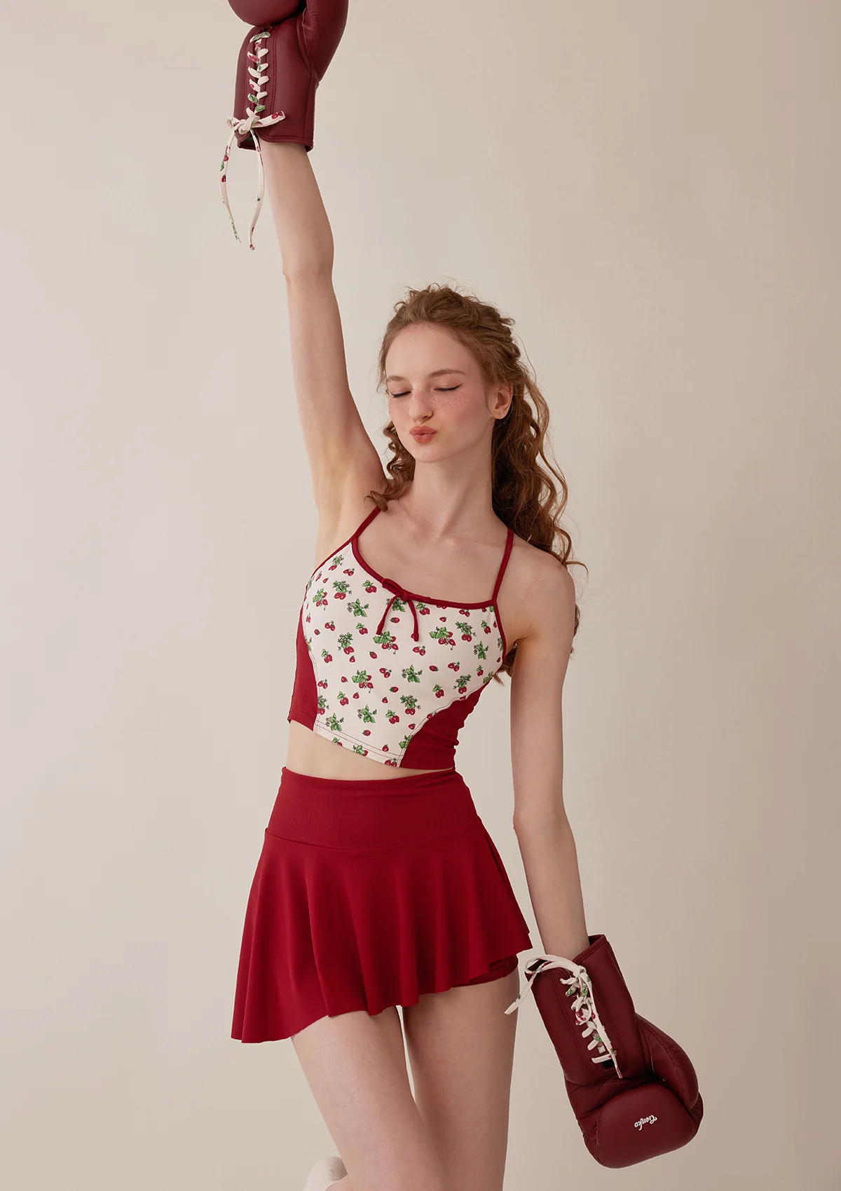 Vibrant Strawberry Sports Camisole - Thrancidy