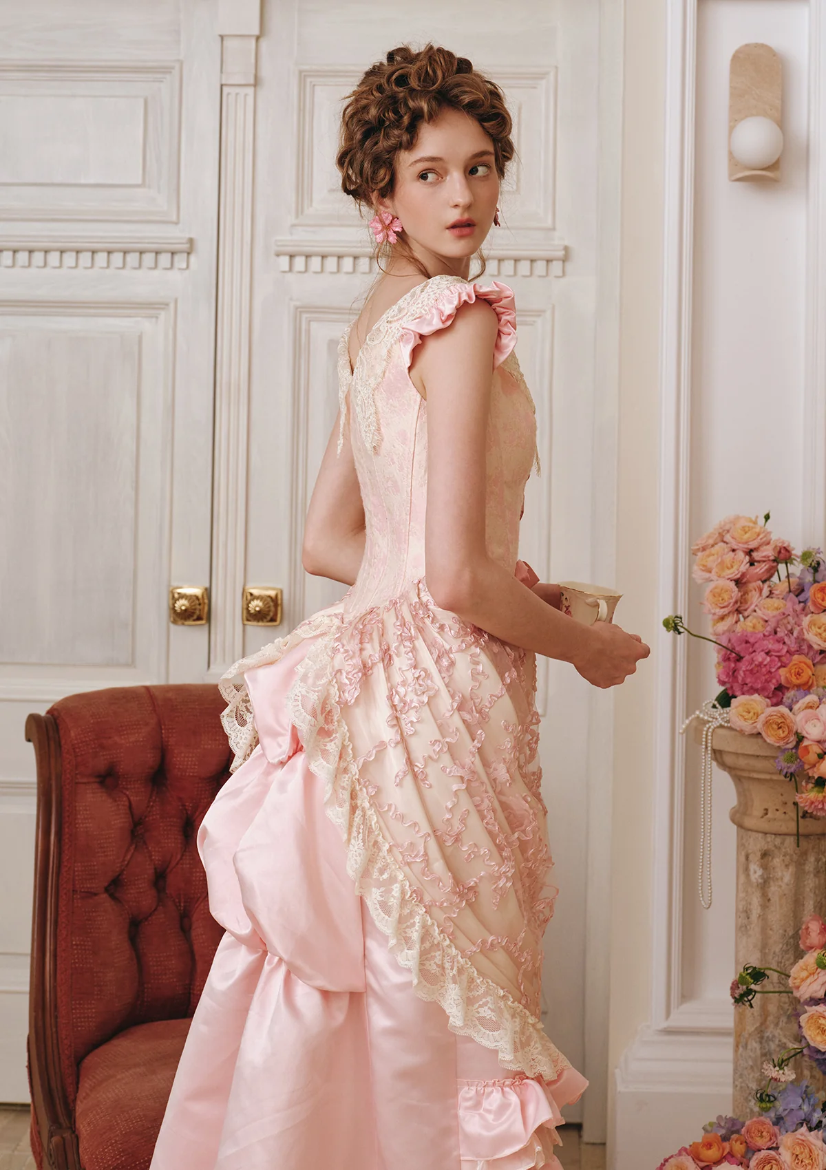 Antique Vase Bustle Corset Dress - Thrancidy