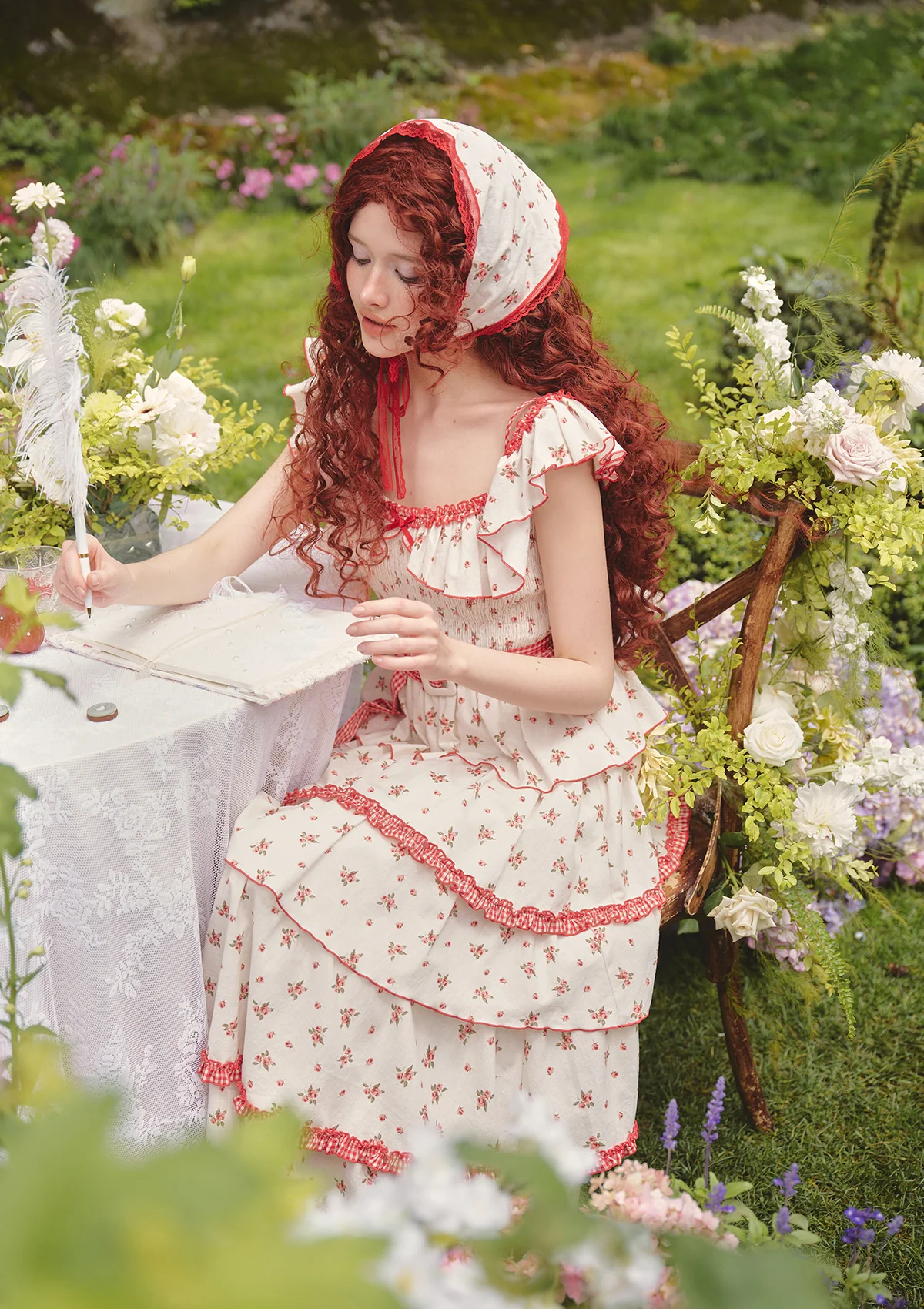 Red Hood Maiden Dress - Thrancidy