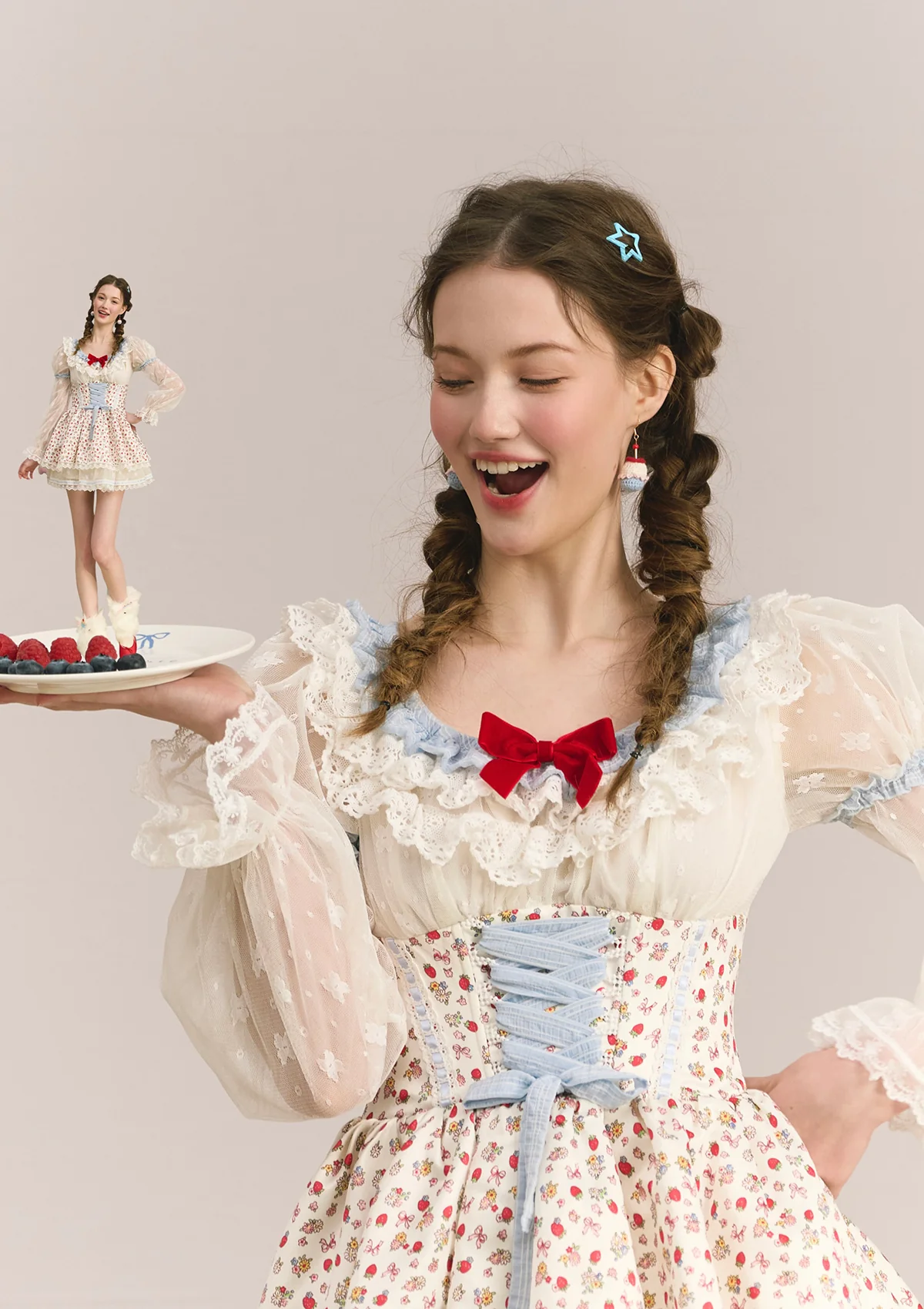 Berry Katie Rabbit Corset Dress - Thrancidy