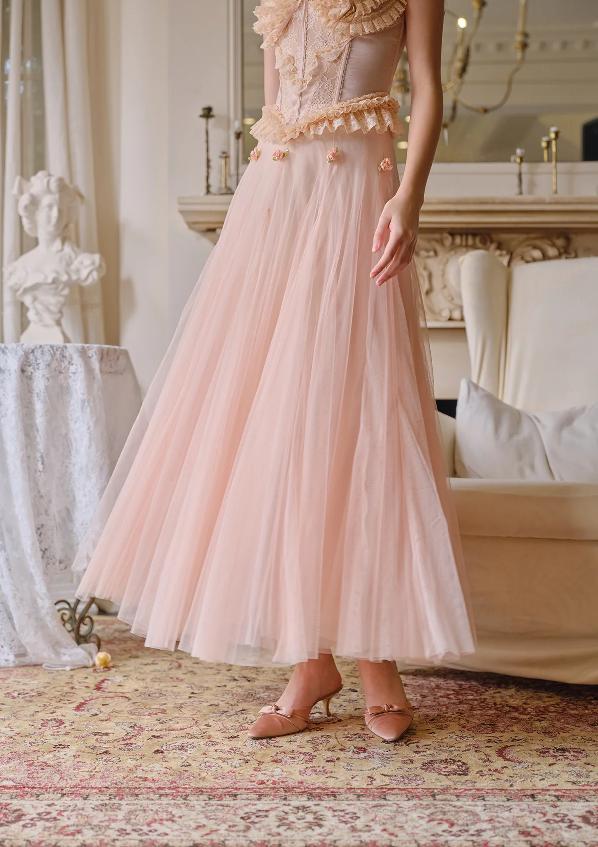 Peach Fairy Gauze Skirt - Thrancidy
