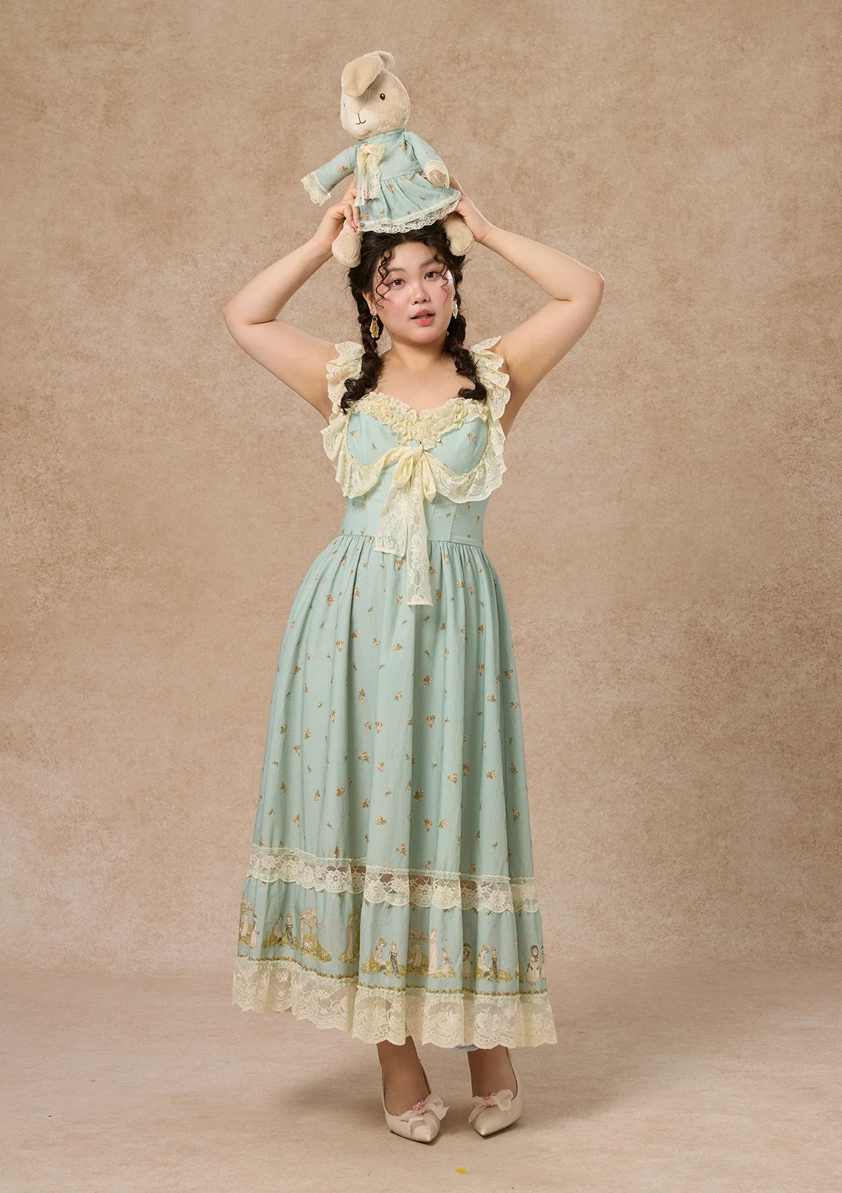 Curve&Plus Woodland Fairy Corset Dress (sleeveless) - Thrancidy