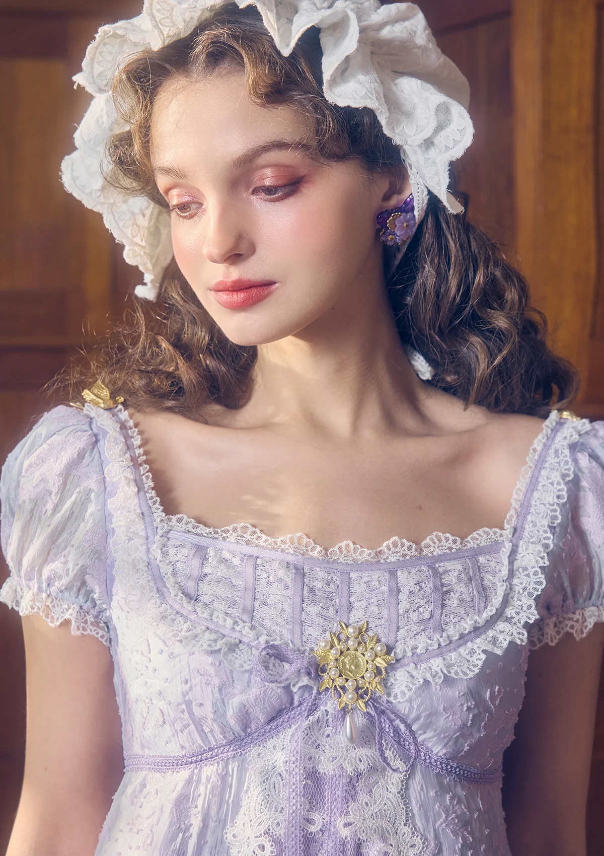 Monet's Irises Regency Dress - Thrancidy