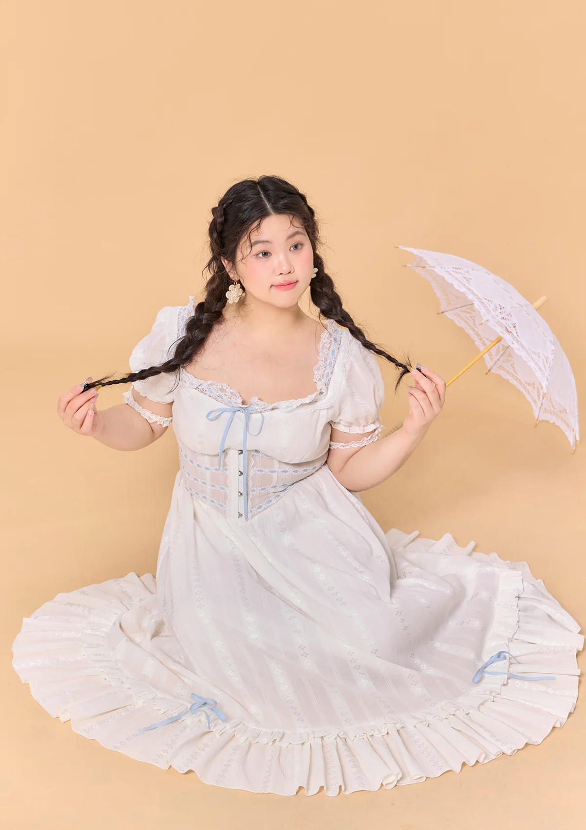 Curve & Plus Dear White Pages Dress - Thrancidy