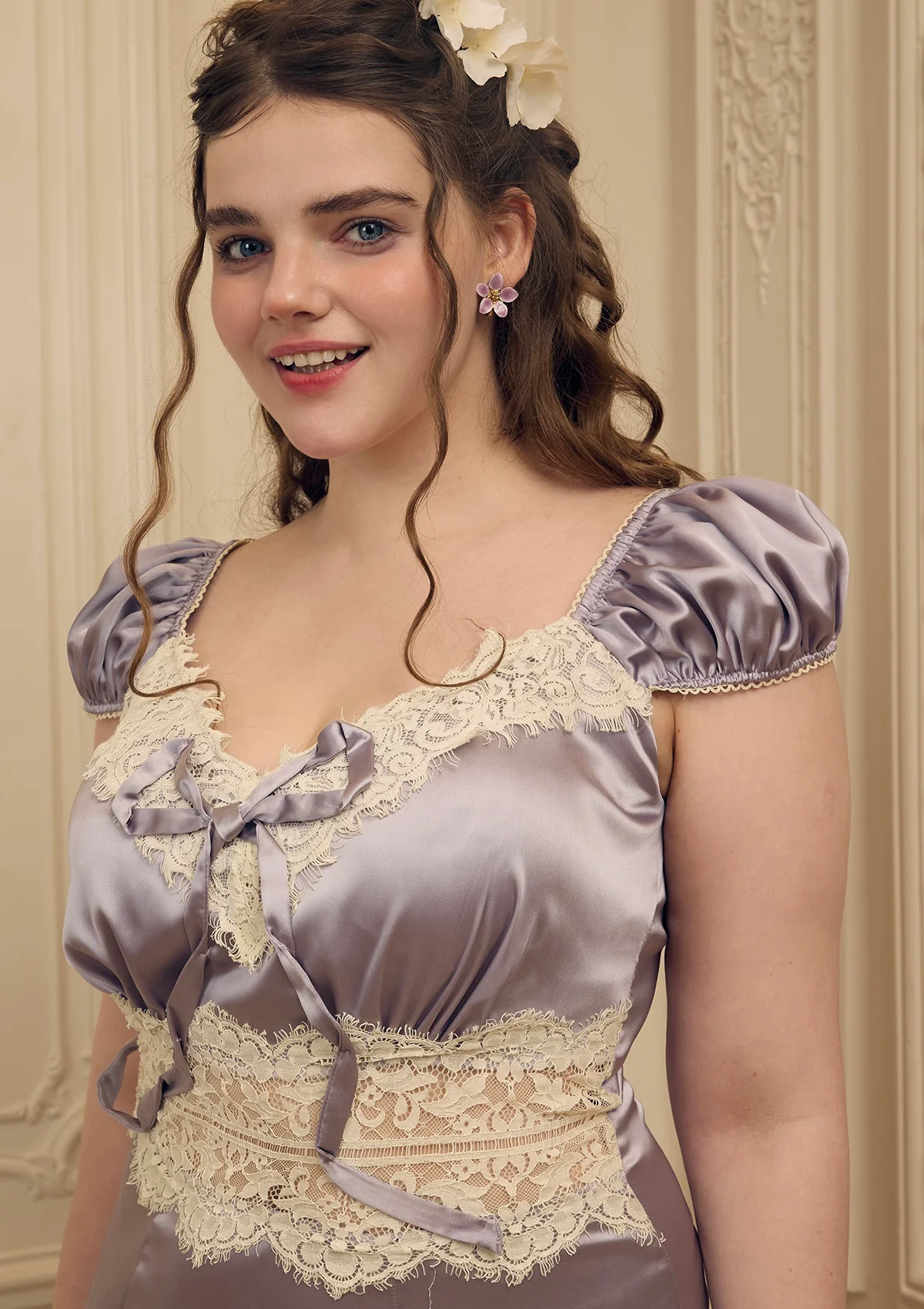 Curve & Plus Rosace Lavande Dress - Thrancidy