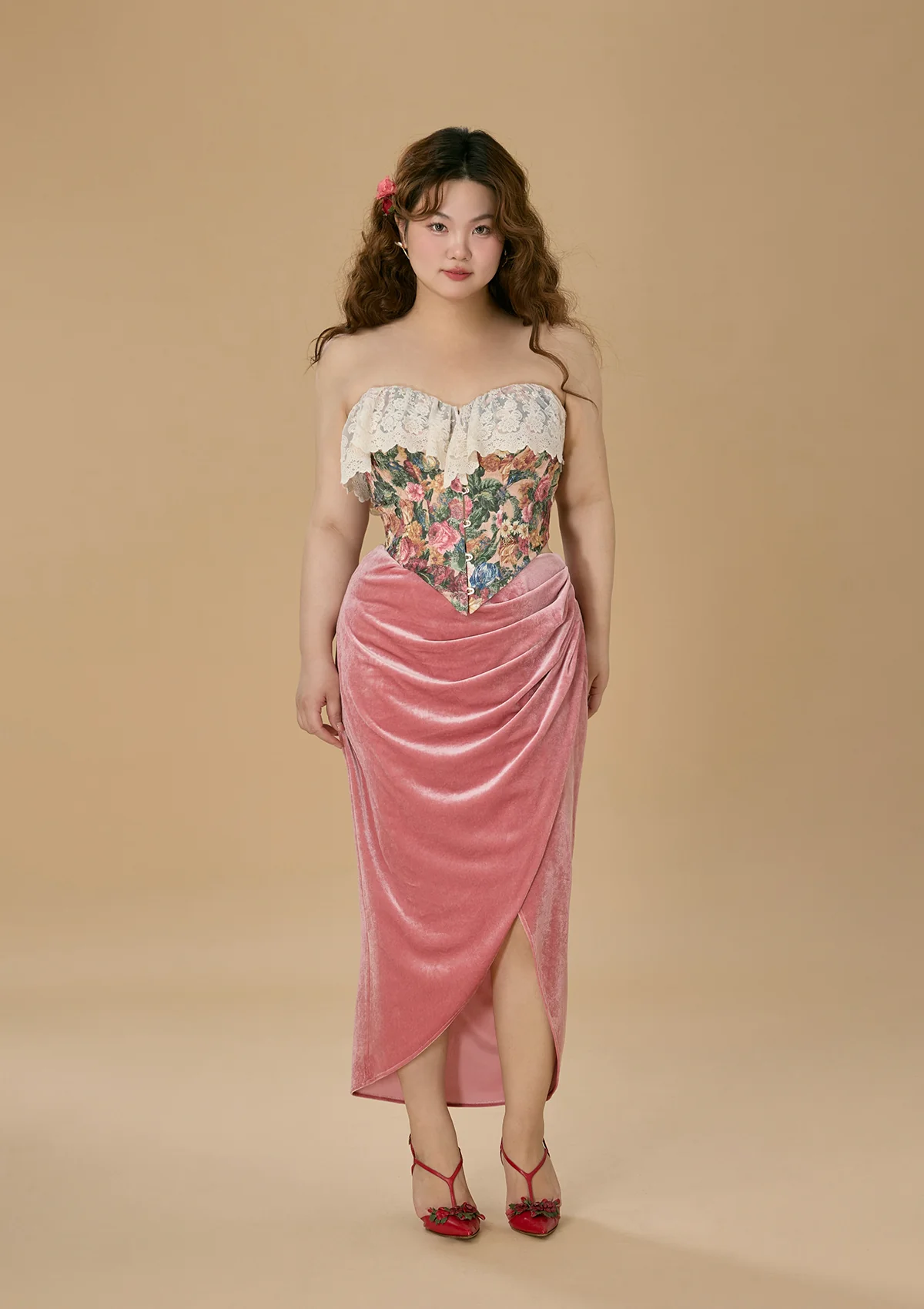 Curve & Plus Flower & Banquet Corset - Thrancidy