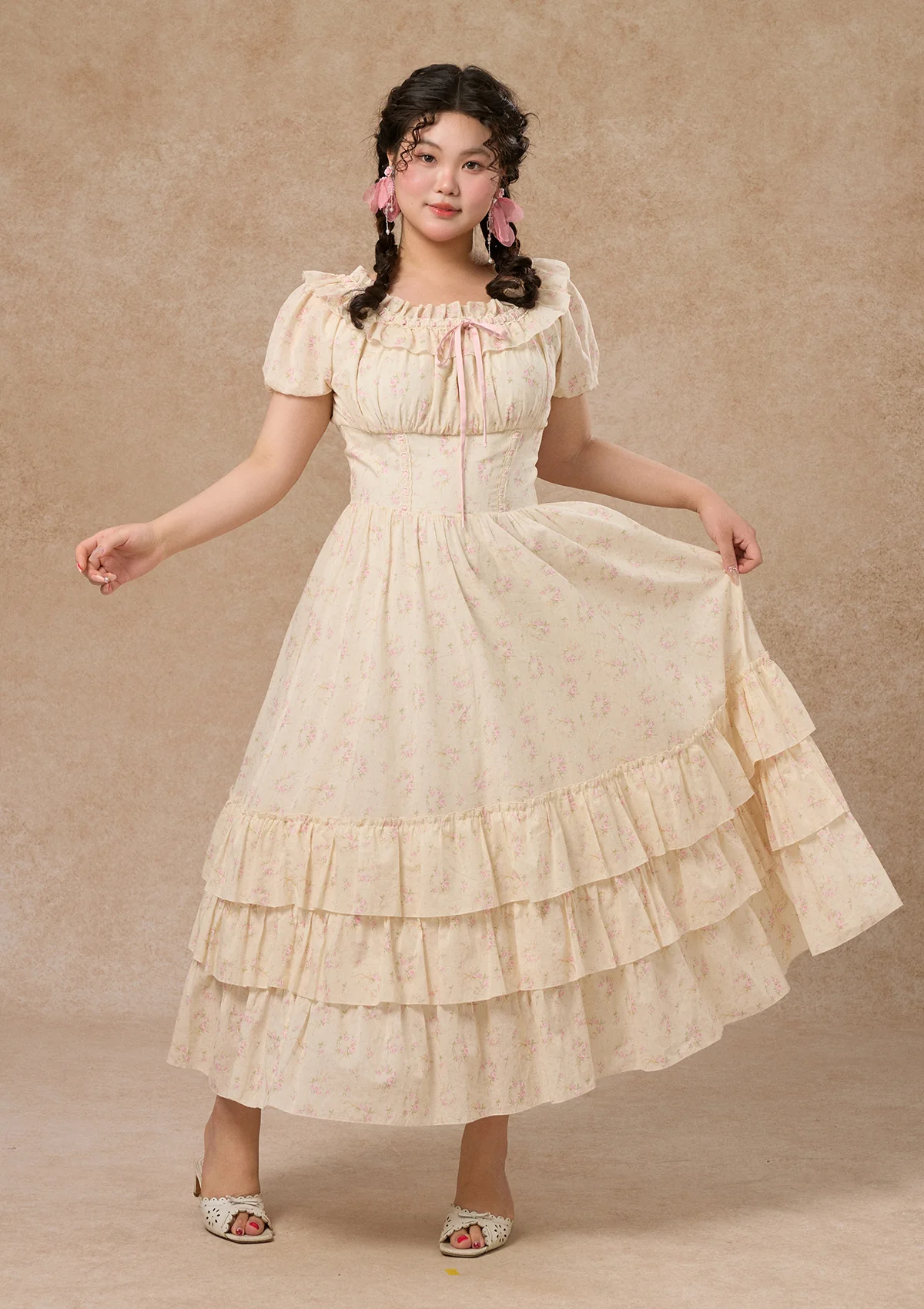 Curve&Plus Flower&Poetry Corset Dress - Thrancidy