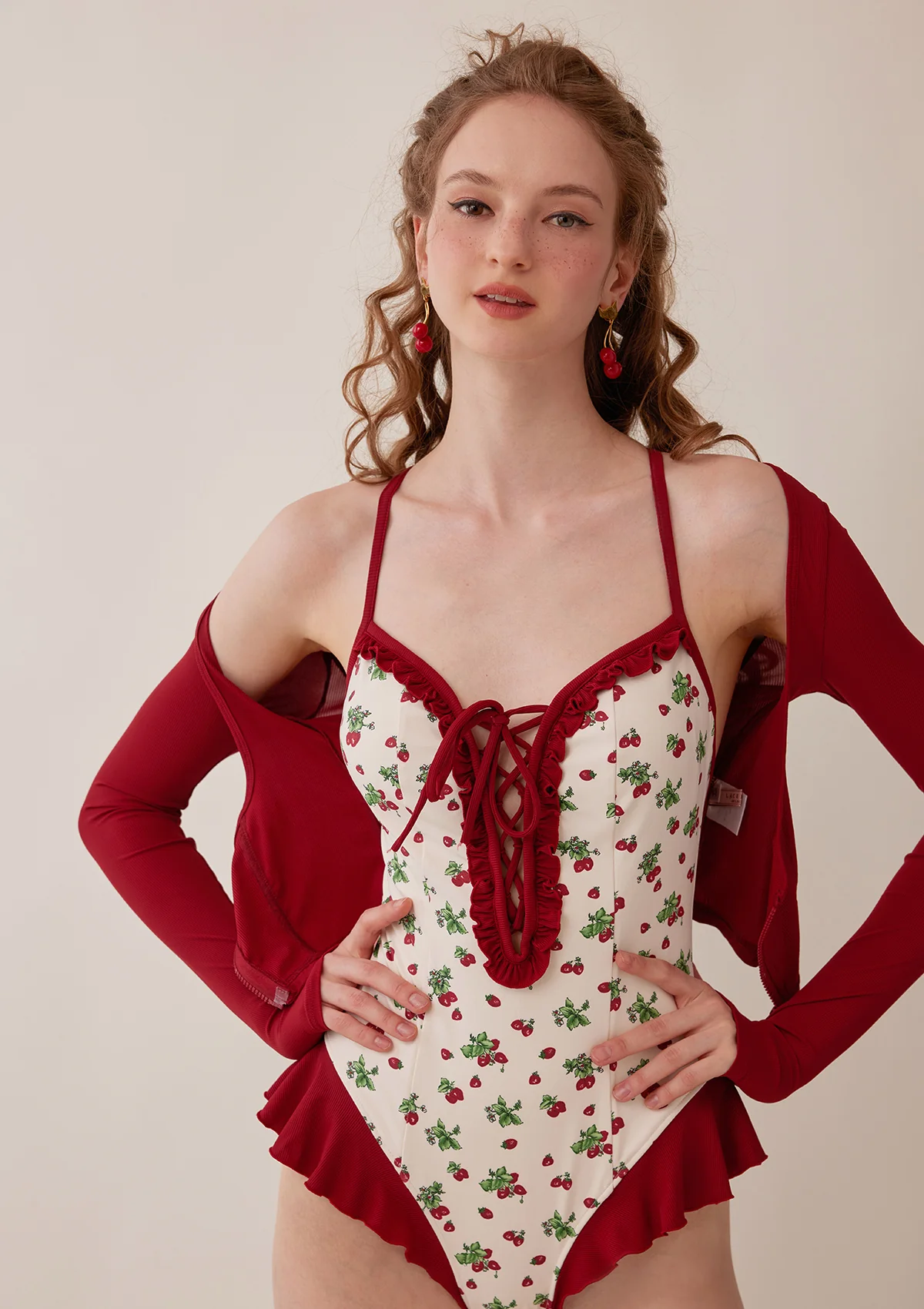 Vibrant Strawberry Bodysuit - Thrancidy